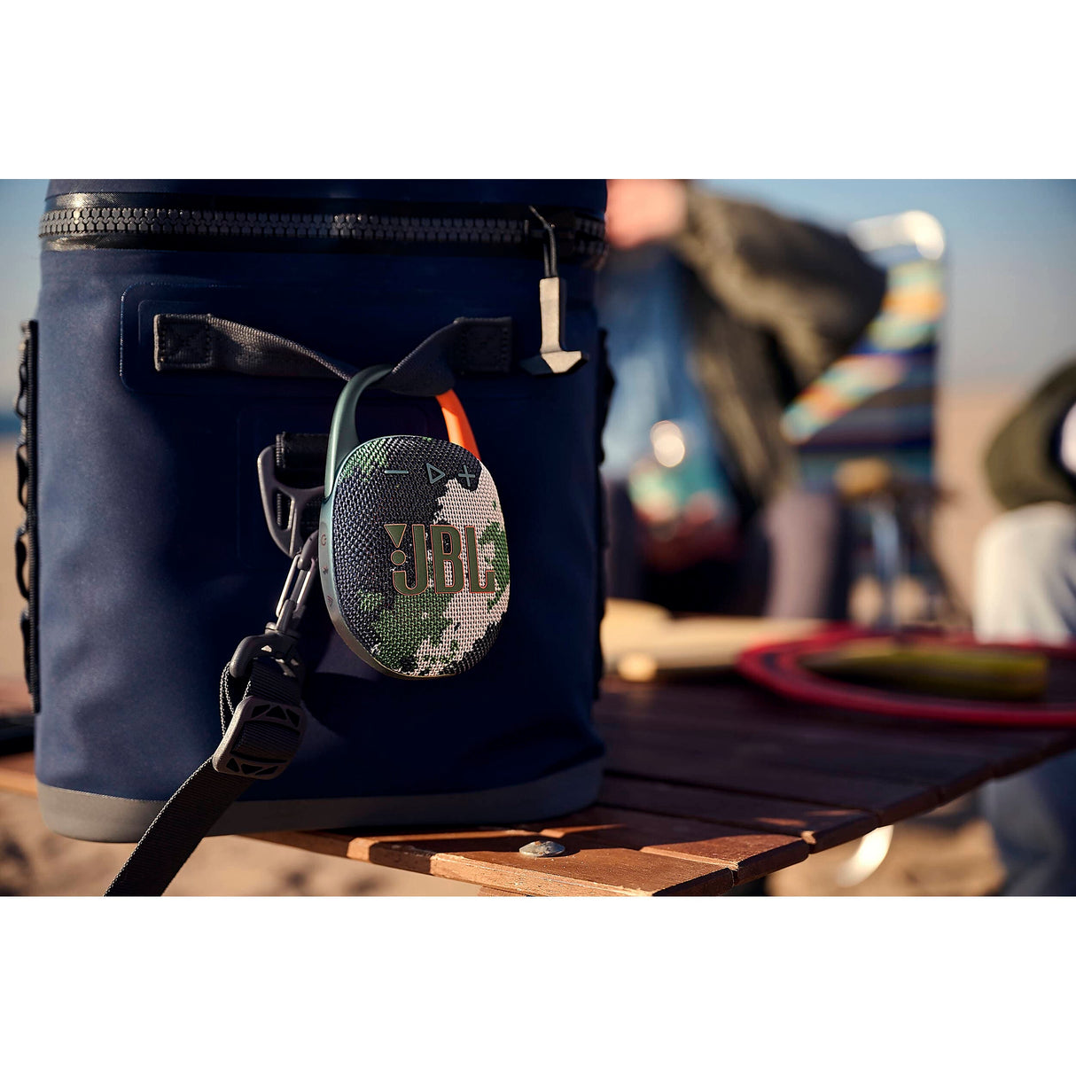 JBL Clip 5 Portable Wireless Bluetooth Speaker, Camo - Certified Refurbished