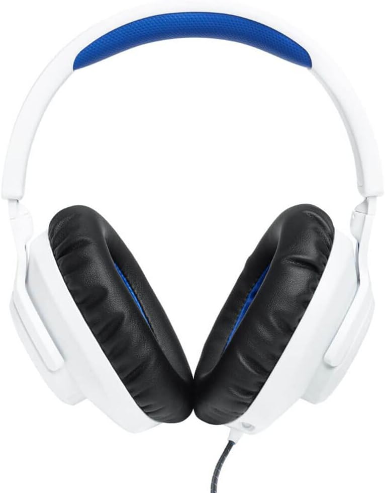 JBL Quantum 100 PS Headphone, White & Blue - Certified Refurbished