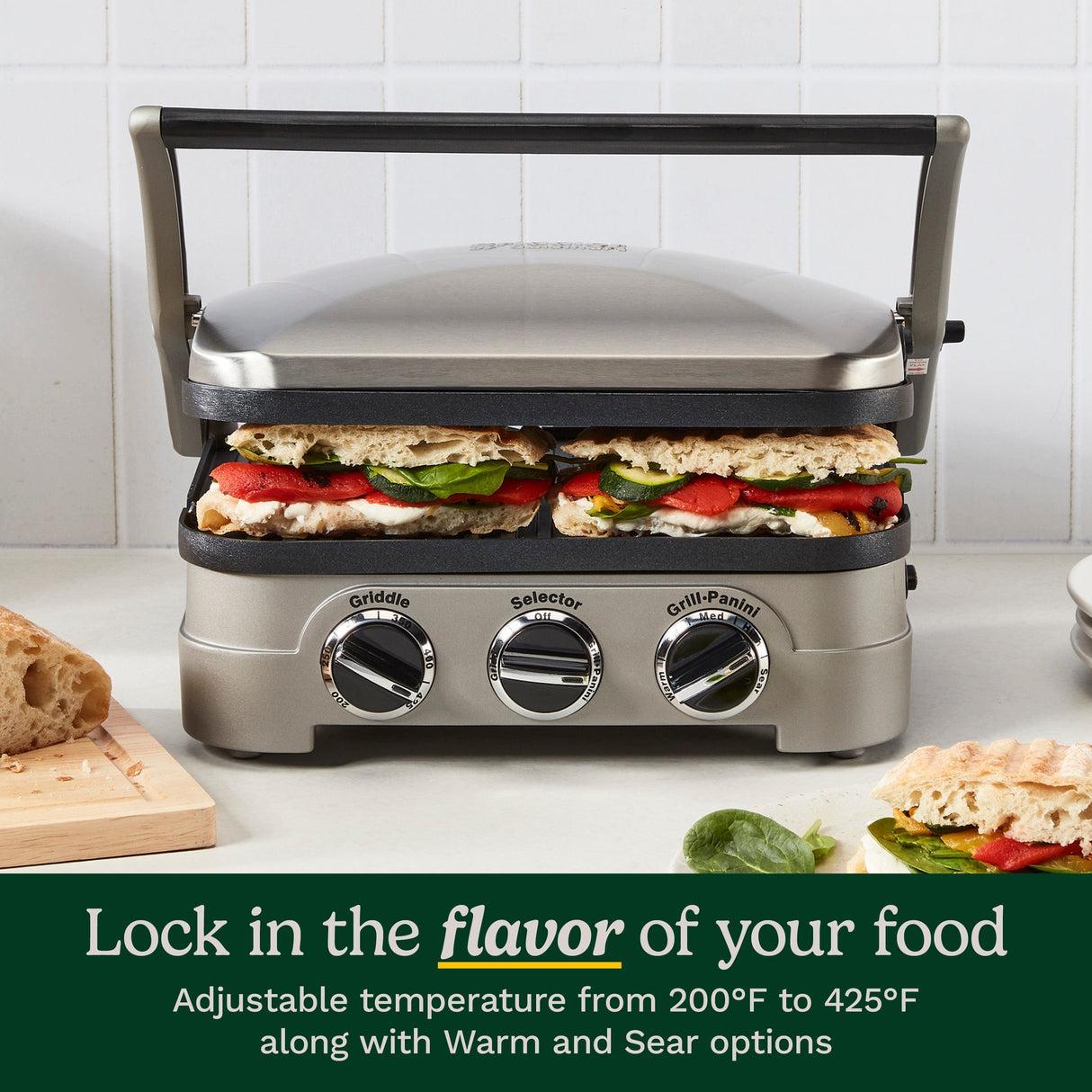 Cuisinart Griddler® Indoor Grill - Griddle and Panini Press, Silver