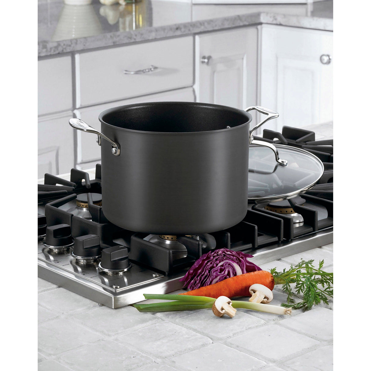 Cuisinart Chef's Classic™ Nonstick Hard Anodized 8 Quart Stockpot, Black