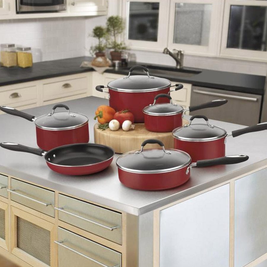 Cuisinart Advantage® 11 Piece Nonstick Cookware Set, Red