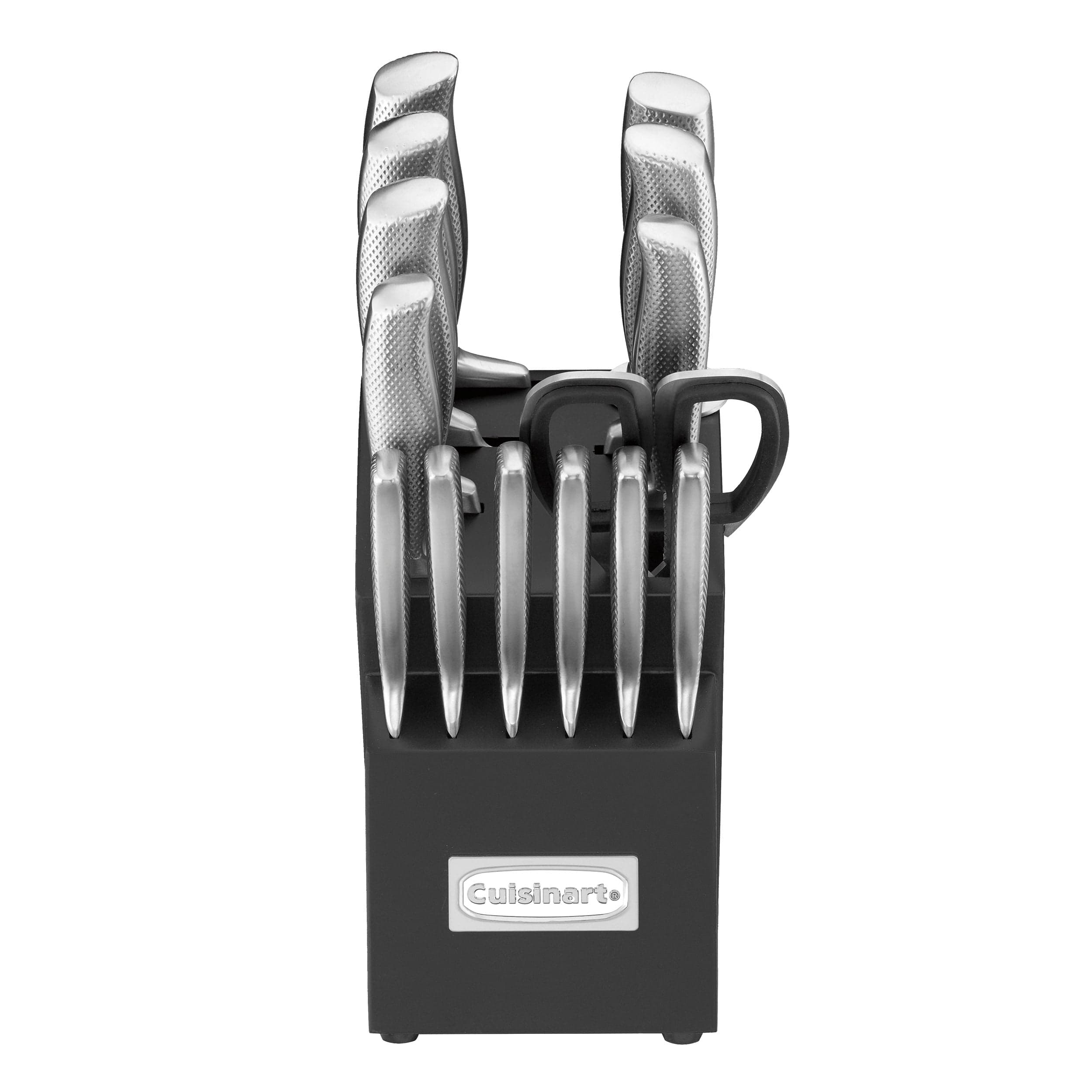 Cuisinart 15 piece German Stainless Steel Hollow Handle Knife Block Set, Silver