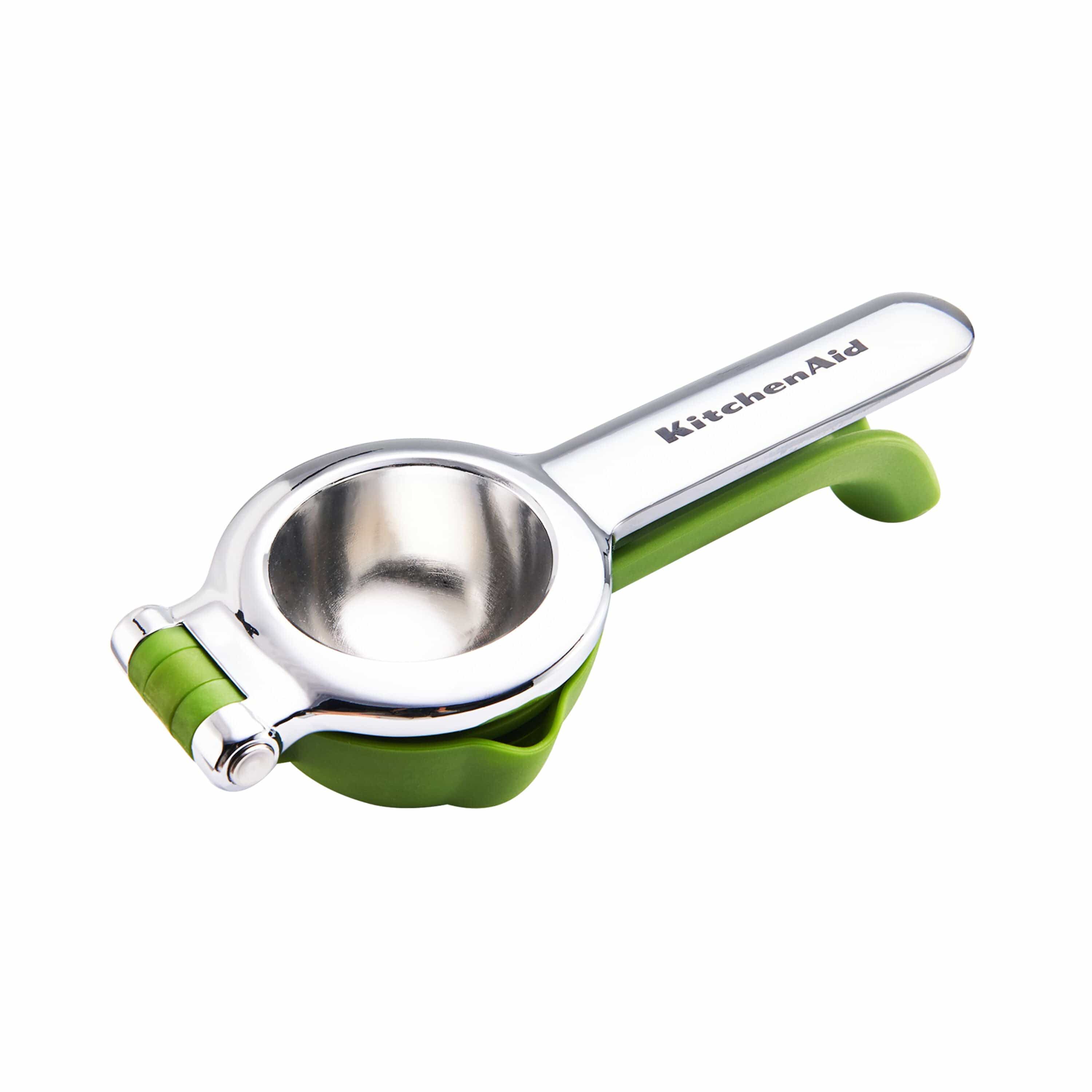 KitchenAid Citrus Juice Press Squeezer for Lemons + Limes, Seed Catcher + Pour Spout, Green, 8 inches