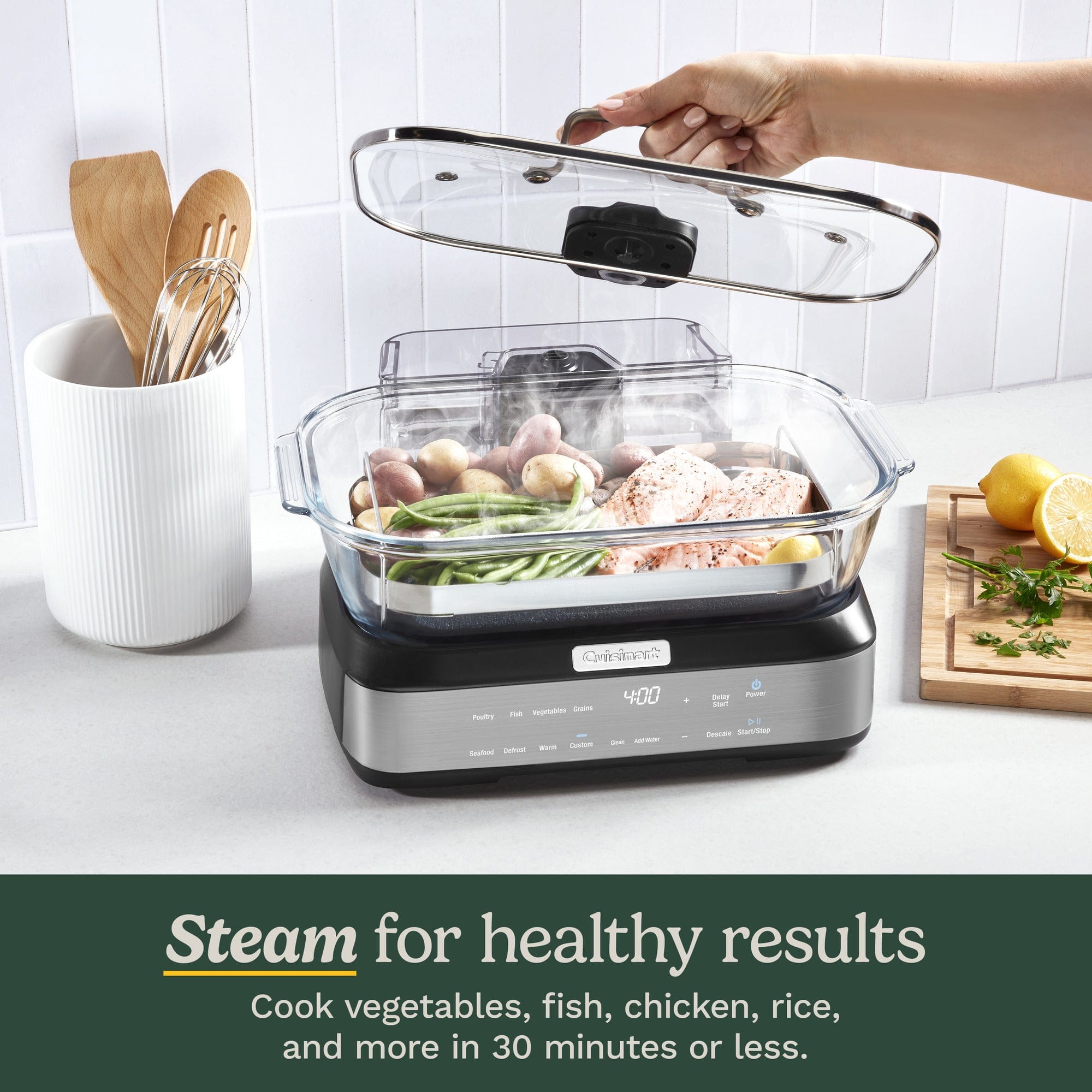 Cuisinart CookFresh® Digital Glass Steamer, Black