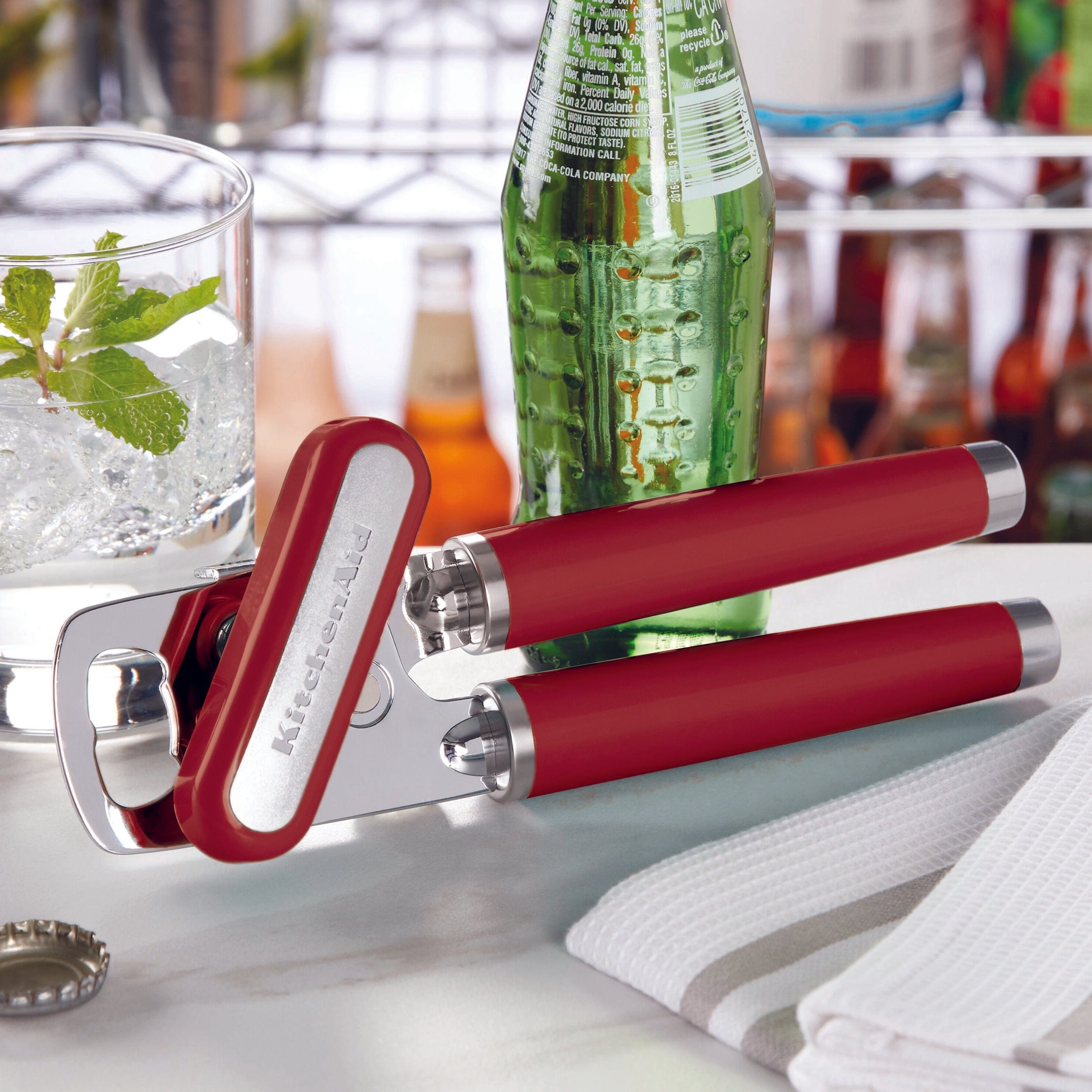 KitchenAid Classic Multifunction Can Opener / Bottle Opener, 8.34-Inch, Empire Red