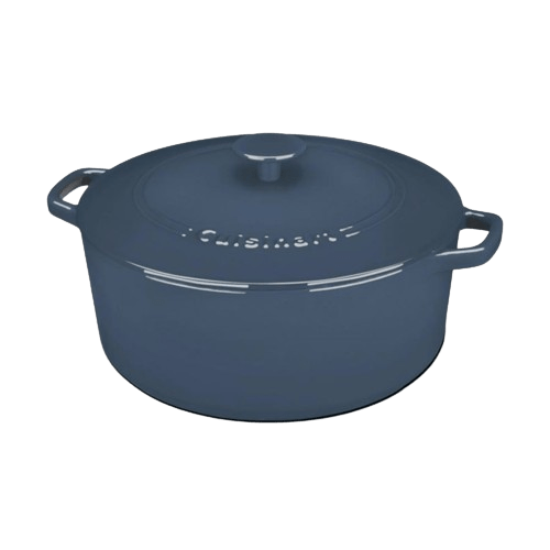 Cuisinart Chef’s Classic™ Enameled Cast Iron Cookware 7 Qt. Round Covered Casserole, Blue