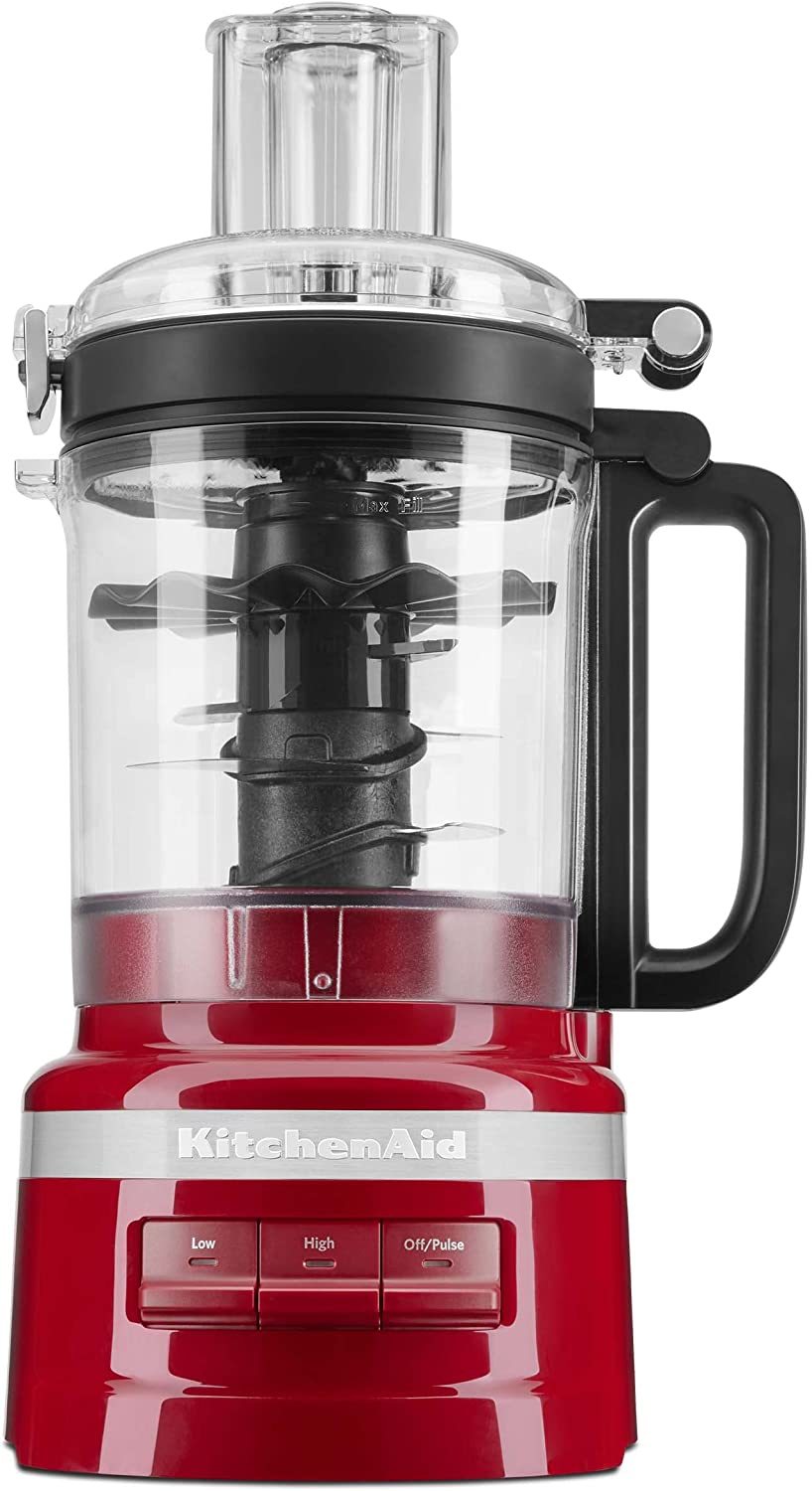 KitchenAid 9 Cup 3 Disks 2 Blades & Spatula Food Processor, Empire Red