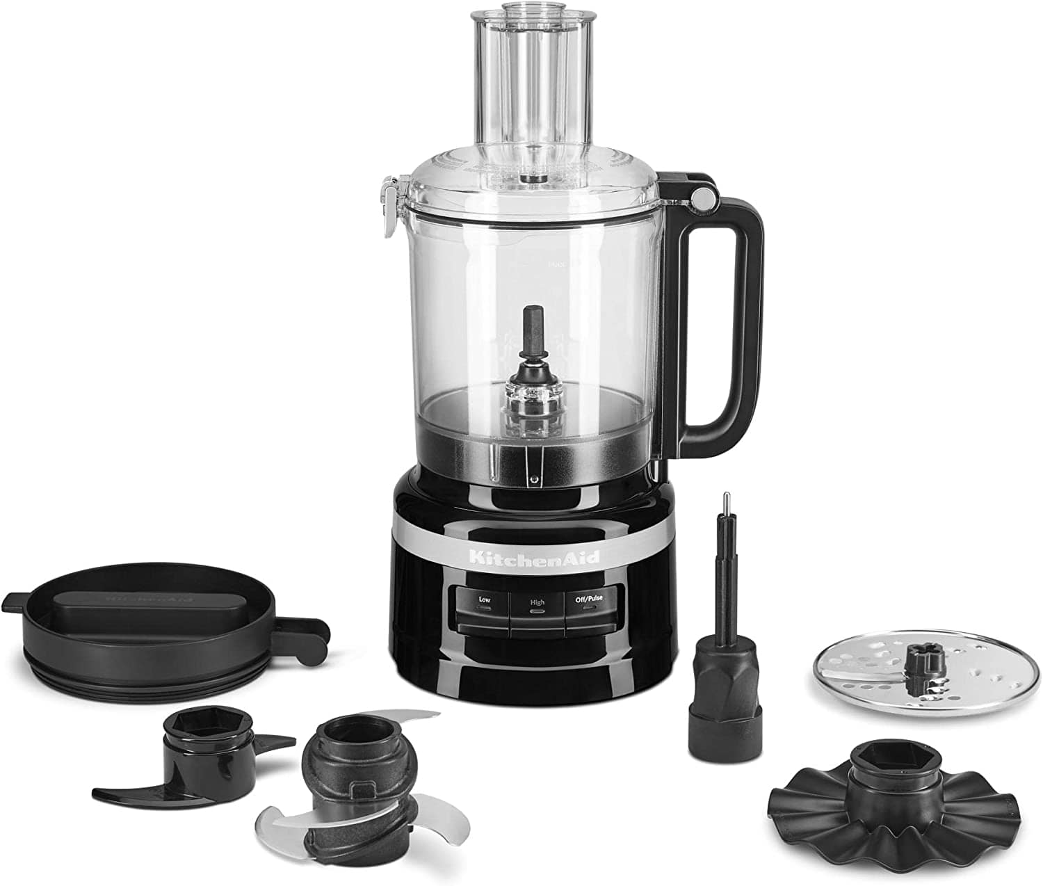 KitchenAid 9 Cup 3 Disks 2 Blades & Spatula Food Processor, Onyx Black