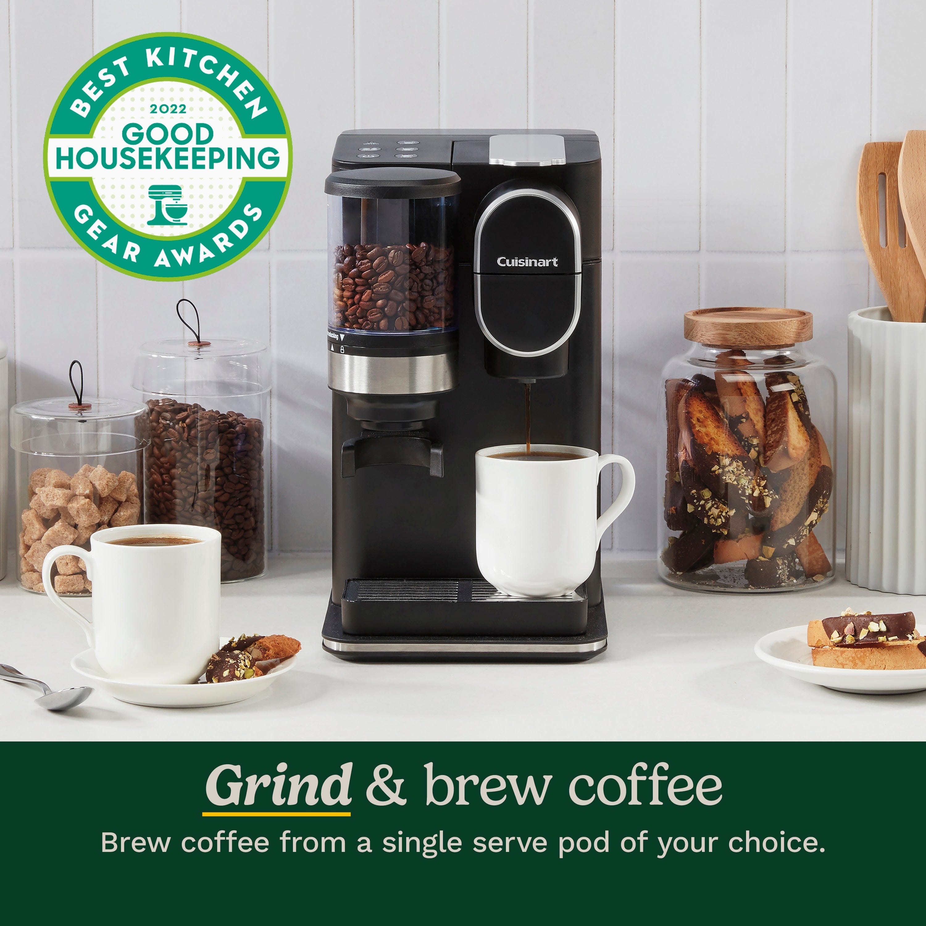 Cuisinart Grind & Brew Single-Serve Coffee Maker, Black