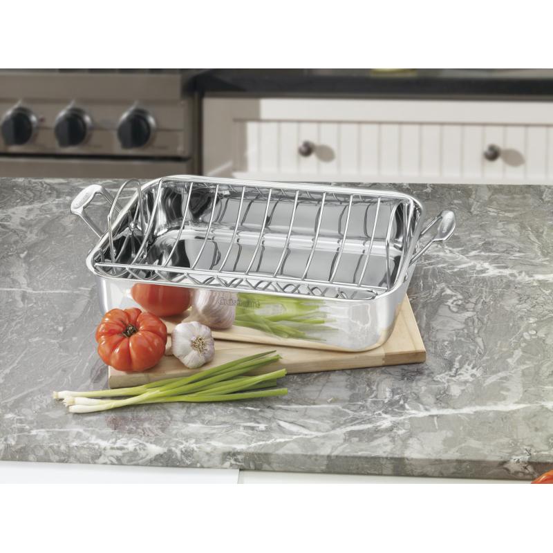 Cuisinart Chef's Classic™ Stainless 16" Roasting Pan with Rack, Silver