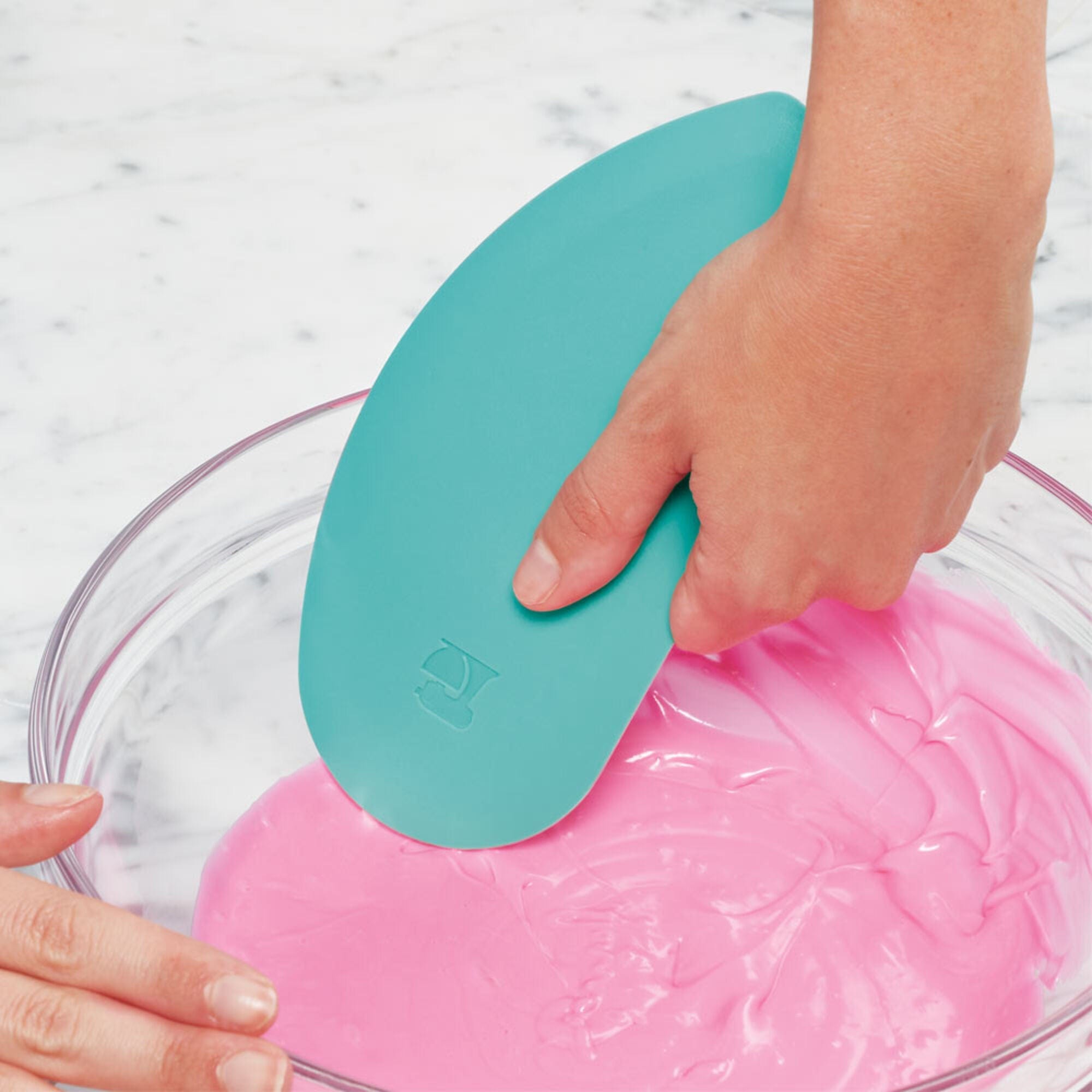 KitchenAid Gourmet Bowl Scraper, Set of 2, Aqua Sky and Storm Grey