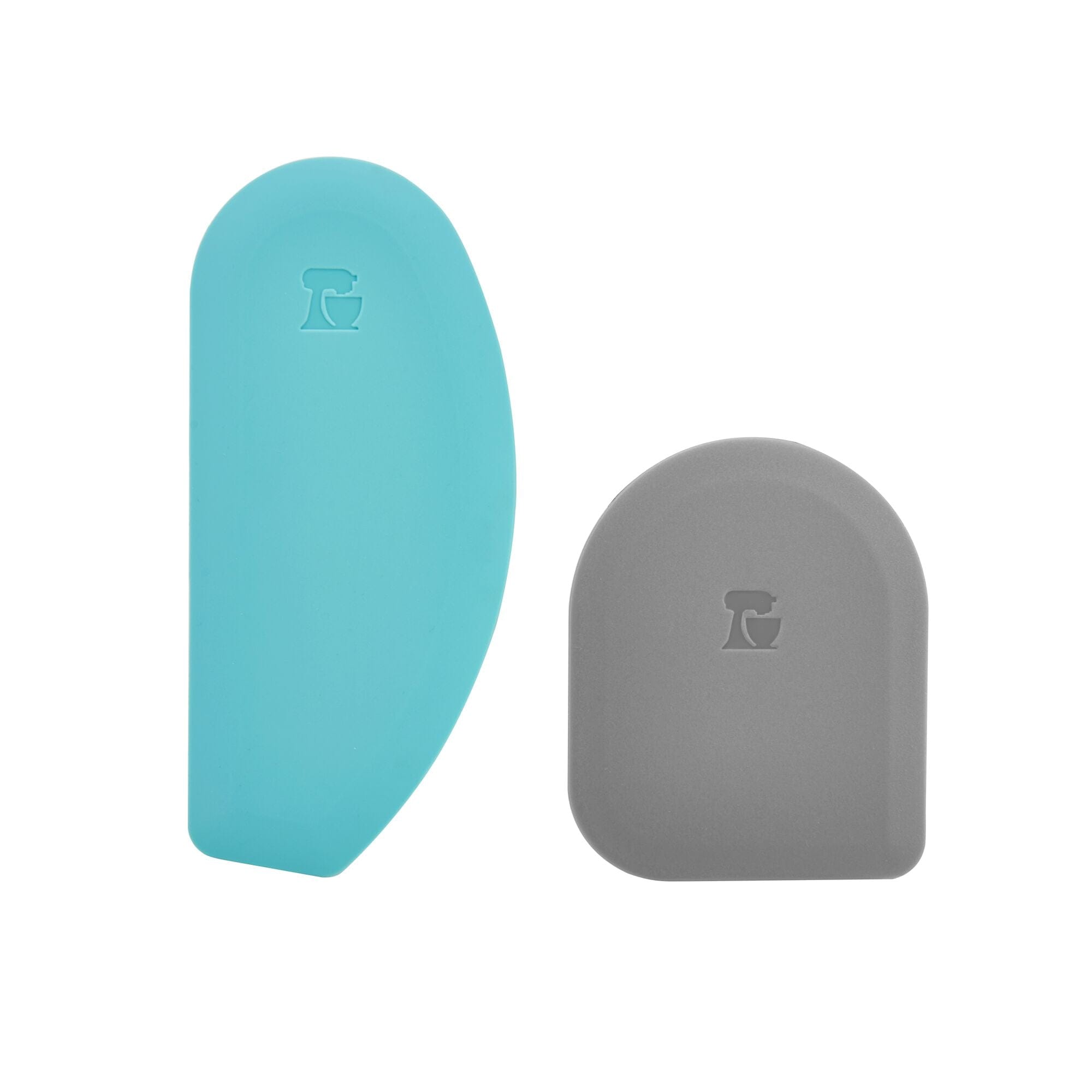 KitchenAid Gourmet Bowl Scraper, Set of 2, Aqua Sky and Storm Grey