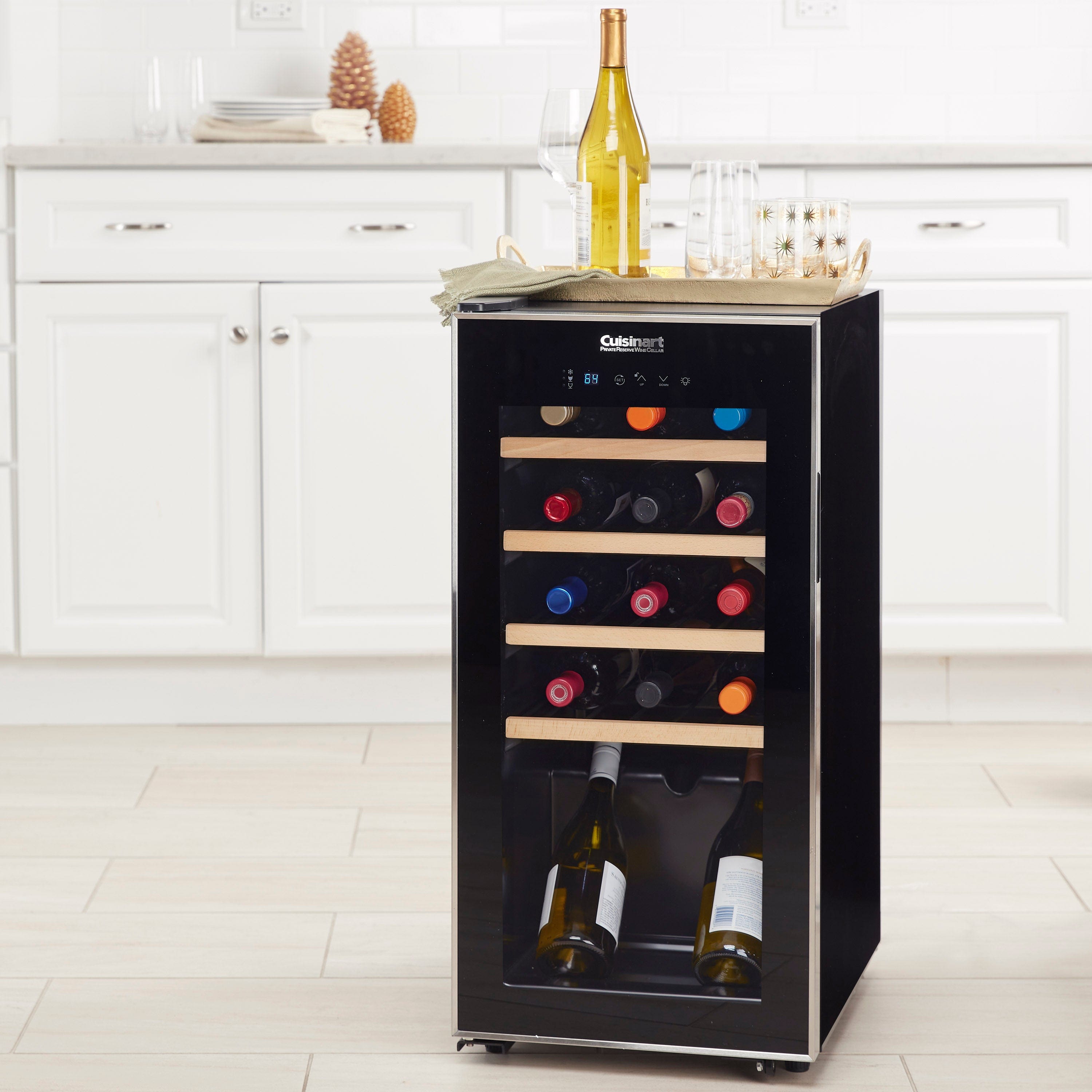 Cuisinart Private Reserve 15-Bottle Wine Cellar with Compressor, Black