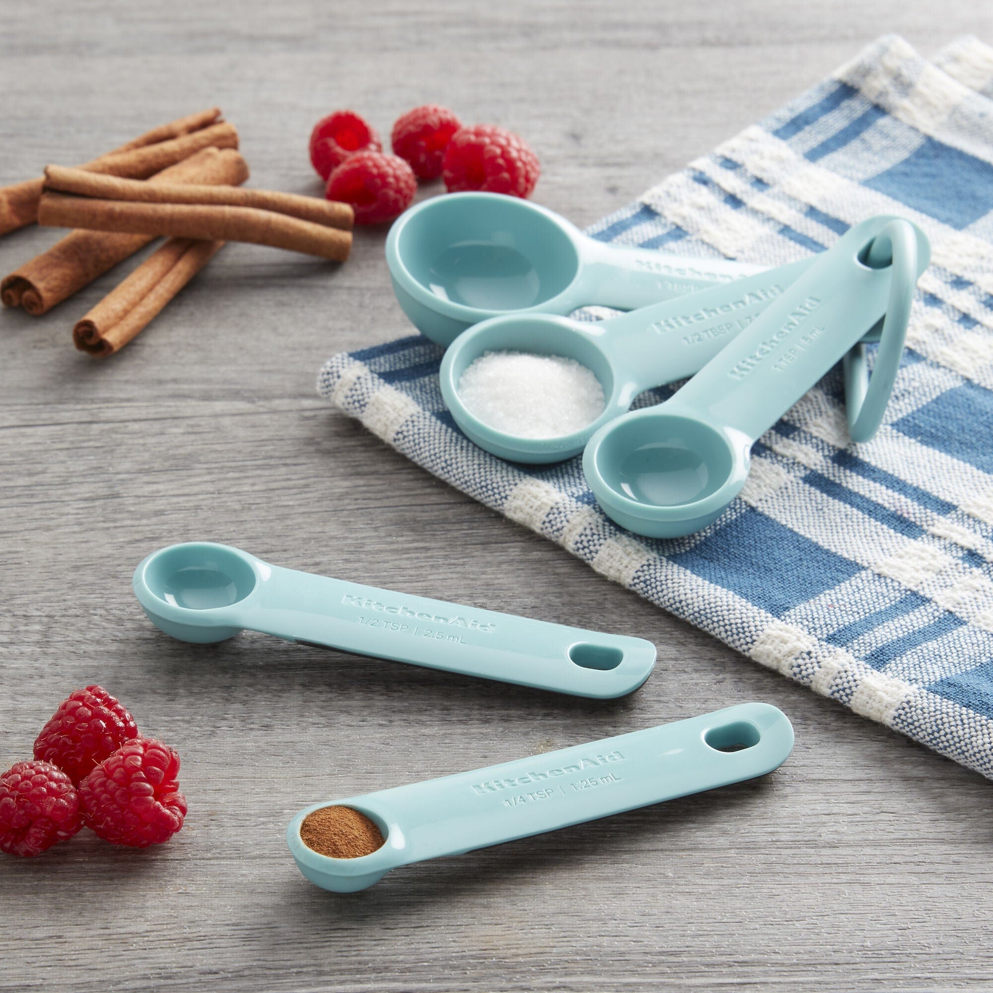 KitchenAid Universal Measuring Spoons, Set of 5, Aqua Sky