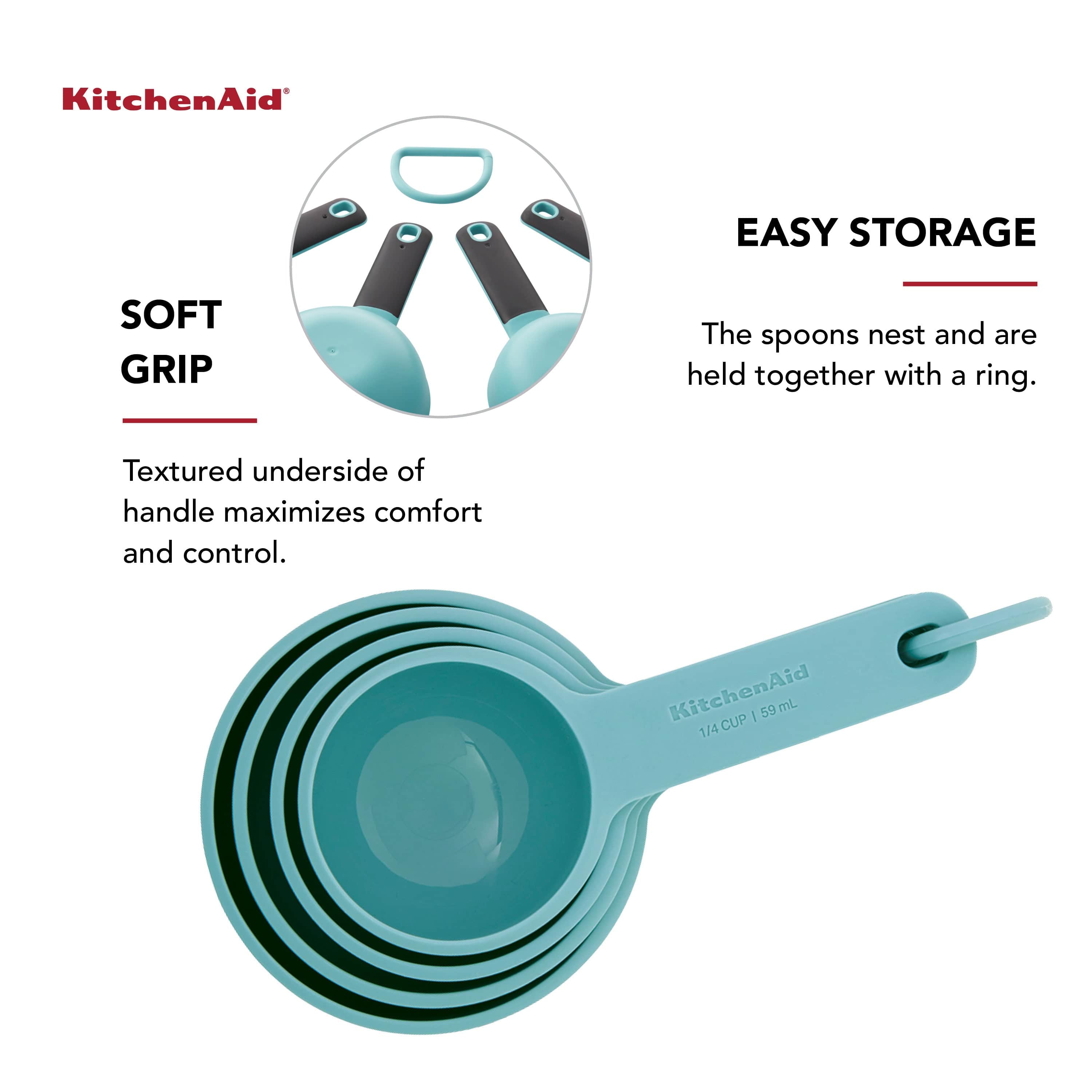 KitchenAid Measuring Cups, Set Of 4, Aqua Sky