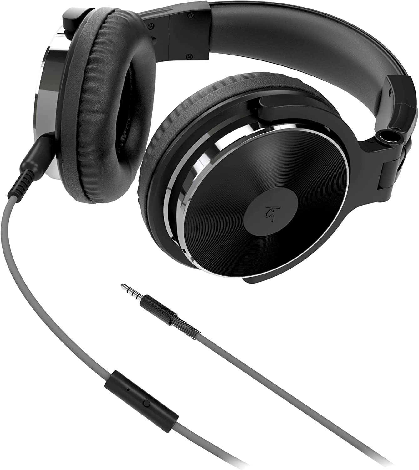 KitSound Kitsound KSDJ Dj Over-Ear Headphones Compatible with Smartphones, Tablets and MP3 Devices, Black