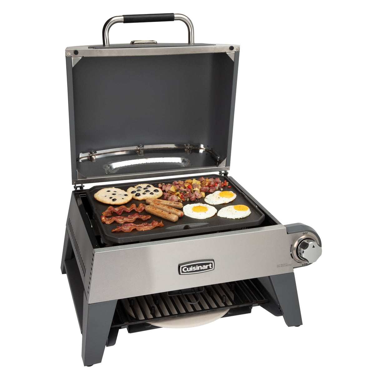 Cuisinart 3-in-1 Grill, Griddle, and Pizza Oven, Gray
