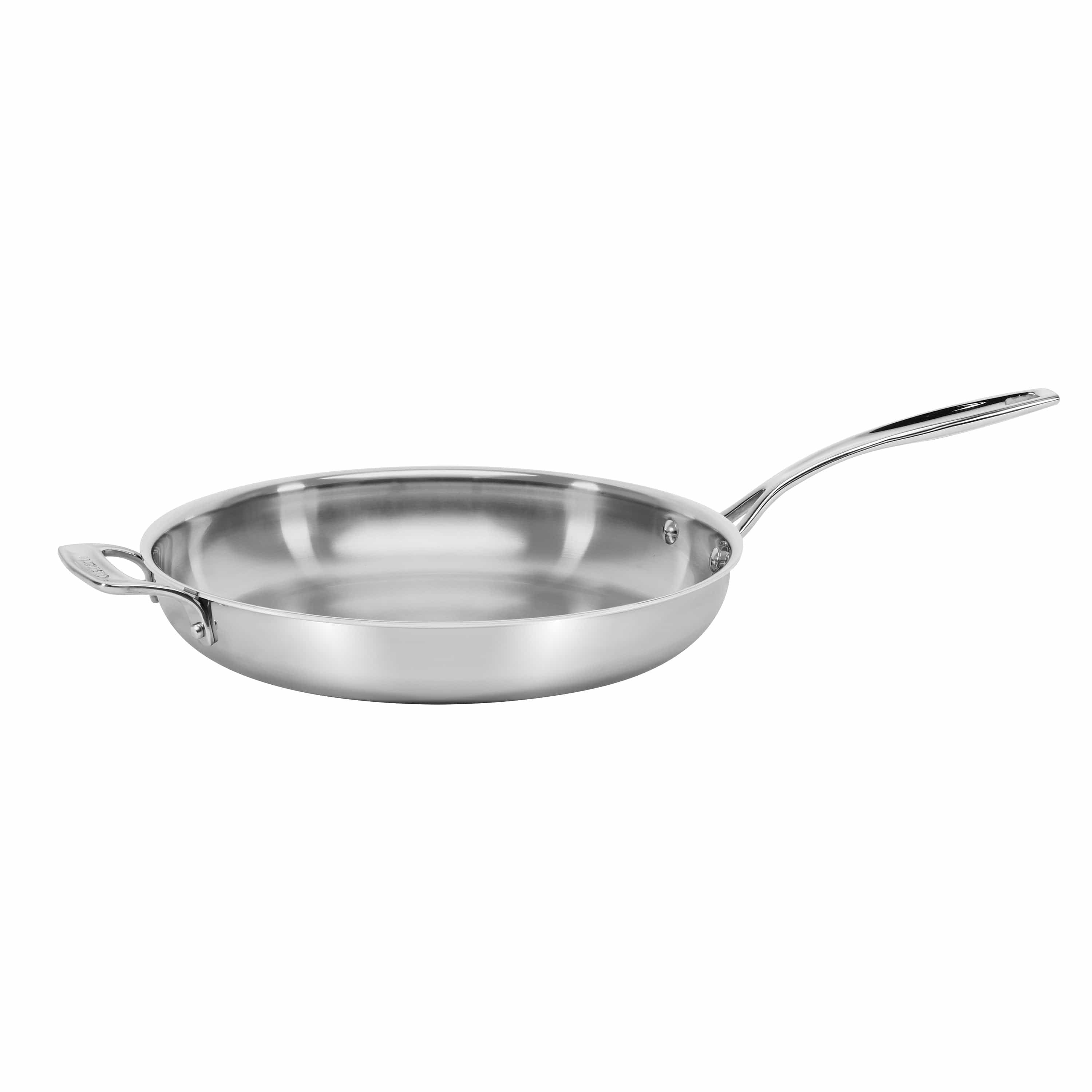 Cuisinart Custom-Clad 5-Ply 12" Fry Pan with Helper Handle, Silver