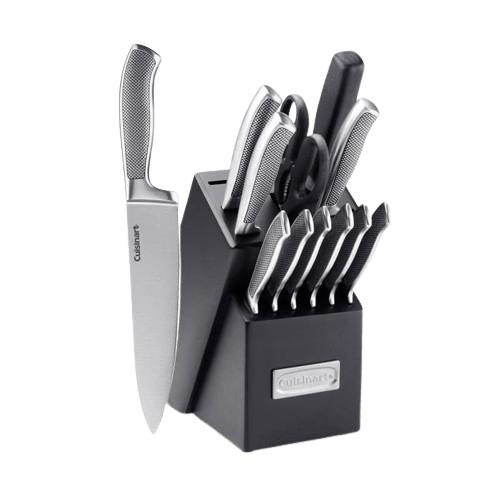 Cuisinart Graphix Collection 13 Piece Stainless Steel Knife Block Set, Silver