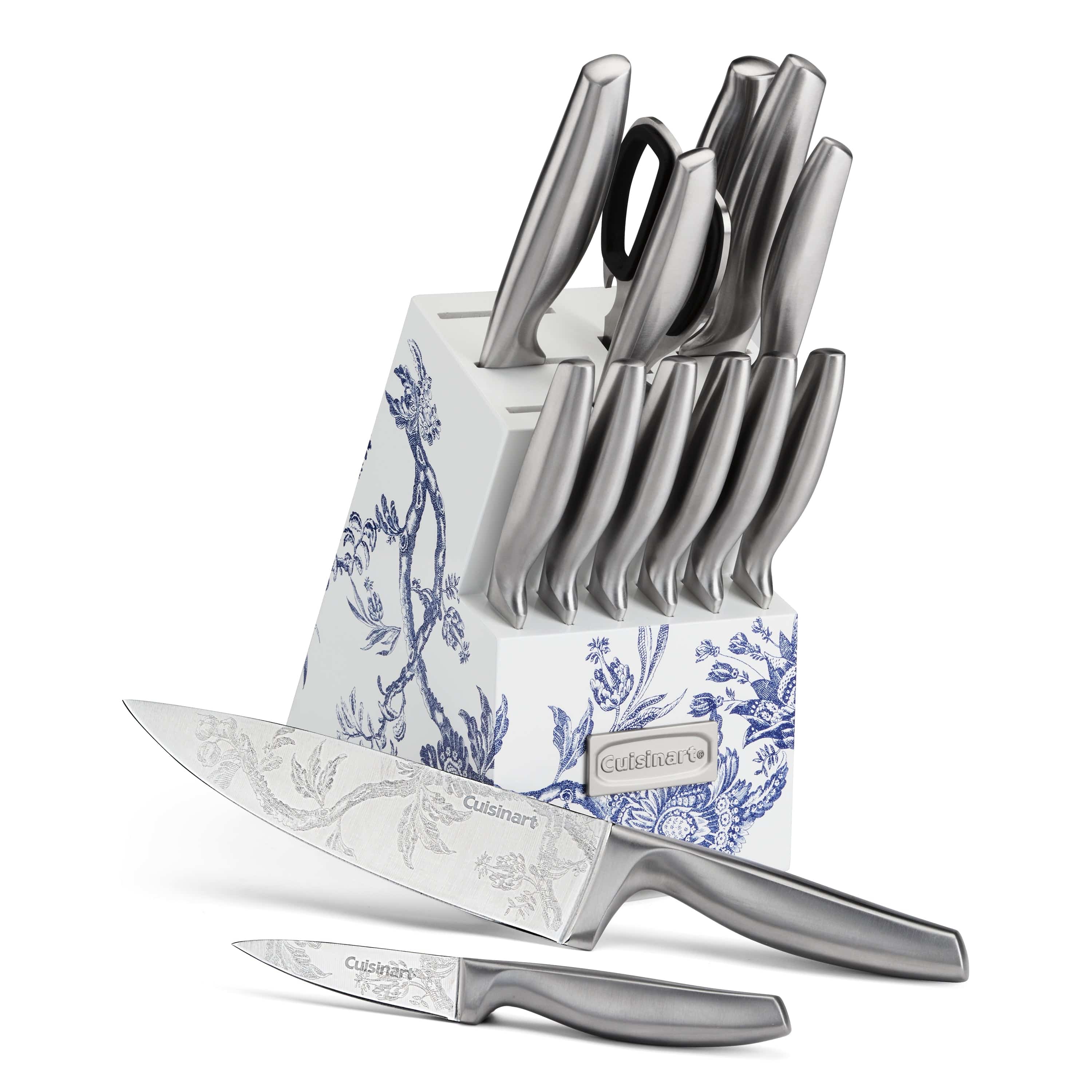 Cuisinart Caskata™ 15 Piece German Stainless Steel Knife Block Set, Blue