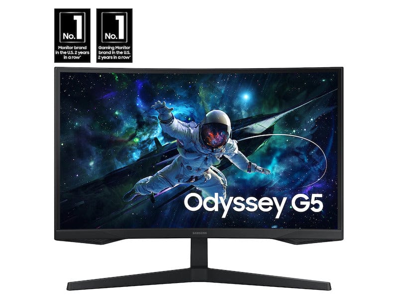 Samsung 27" Odyssey G55C Series QHD 1000R Curved Gaming Monitor, 165 Hz, 1ms, HDR10