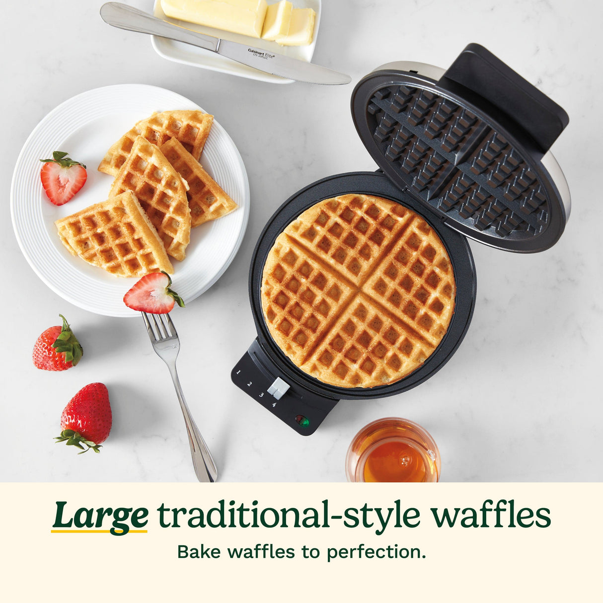 Cuisinart Round Classic Waffle Maker, Black
