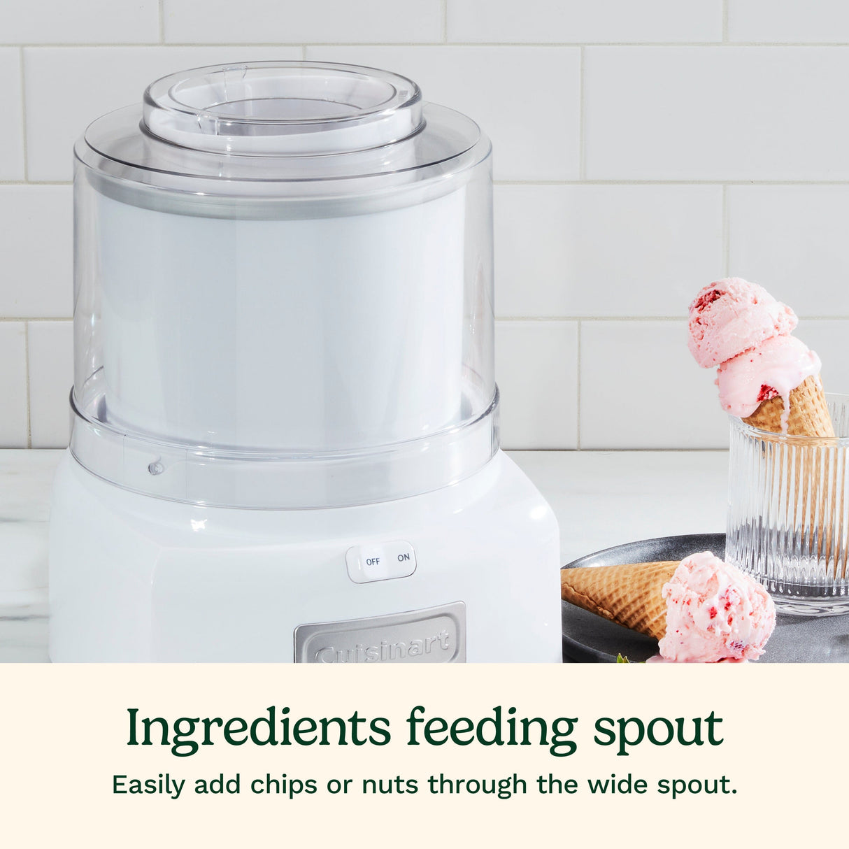 Cuisinart Frozen Yogurt - Ice Cream & Sorbet Maker, White