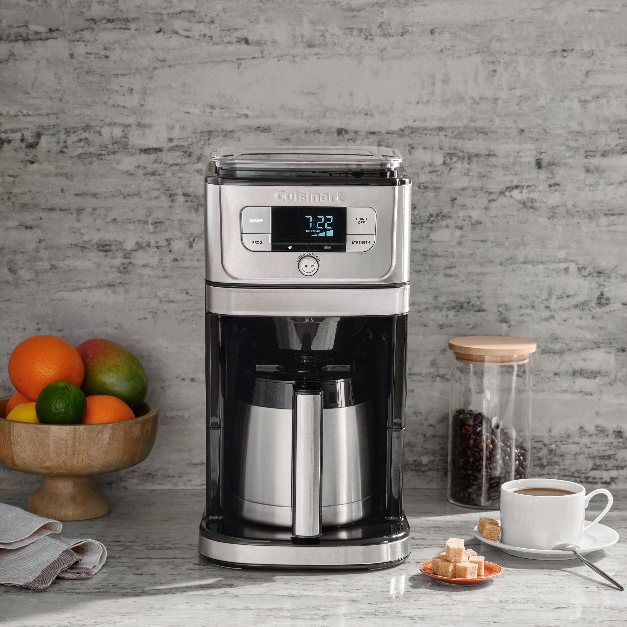Cuisinart Burr Grind & Brew 10 Cup Coffee Maker, Silver