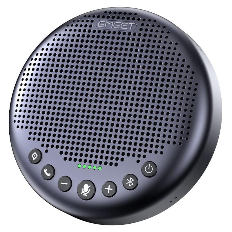 EMEET Luna Plus Speakerphone, 8 Noise Cancelling Mics, USB/Bluetooth/Dongle, Gray