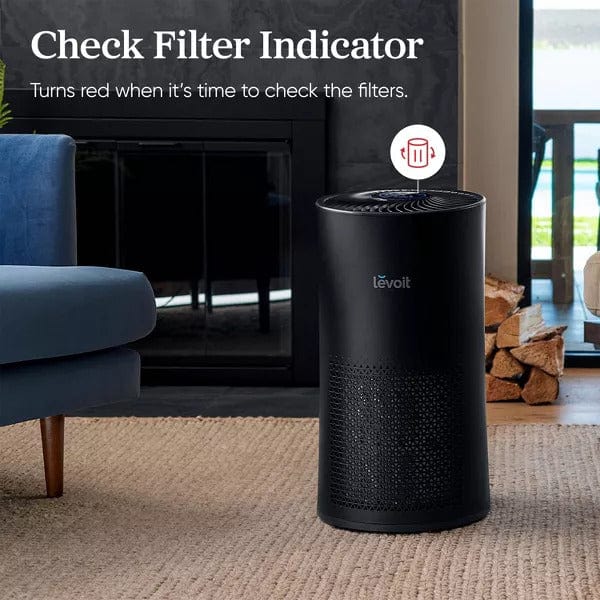 Levoit MetaAir Air Purifier, Energy Star, 4 Settings, 500-800 sq. ft., Captures Smoke & Allergens, Carbon Filter, Black
