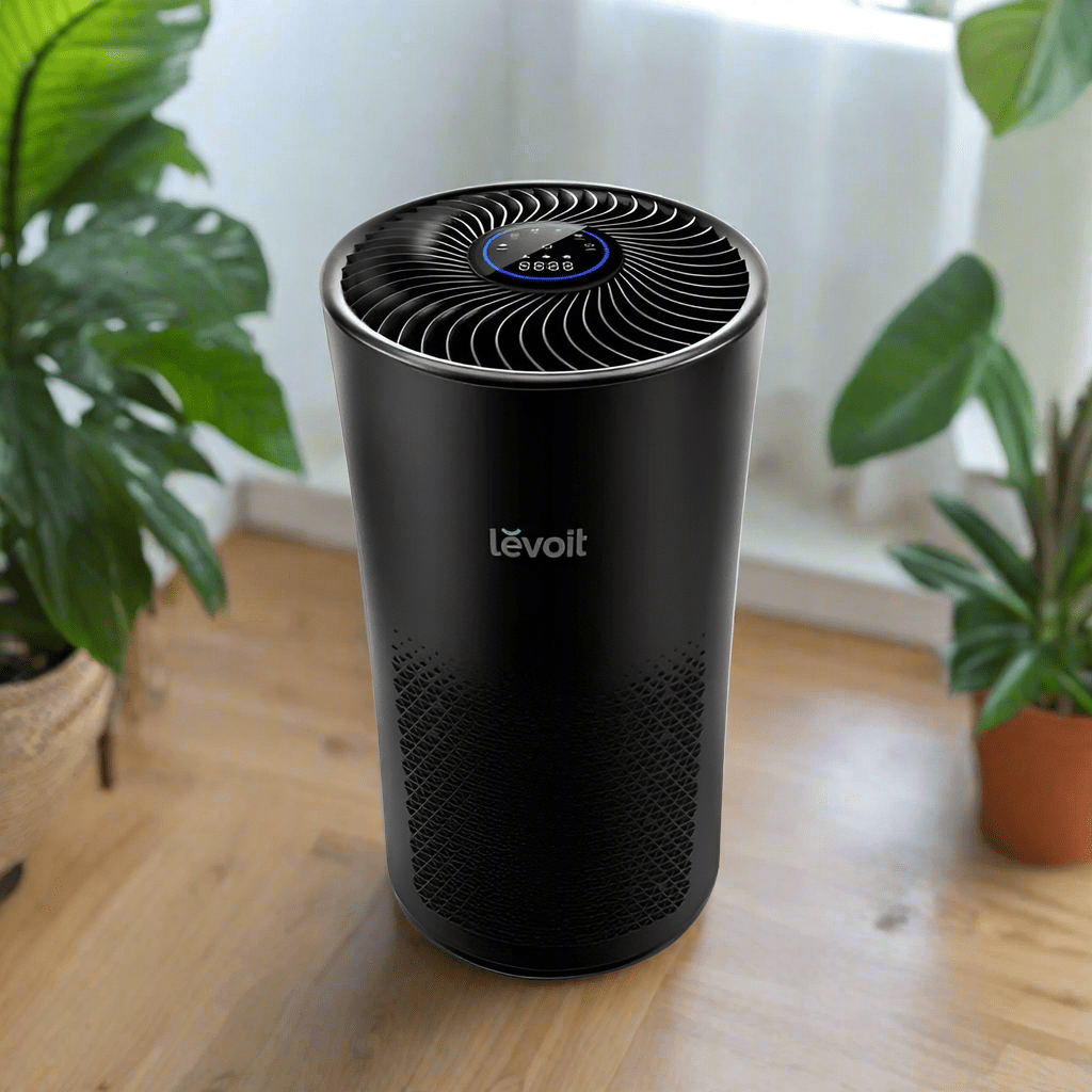 Levoit MetaAir Air Purifier, Energy Star, 4 Settings, 500-800 sq. ft., Captures Smoke & Allergens, Carbon Filter, Black