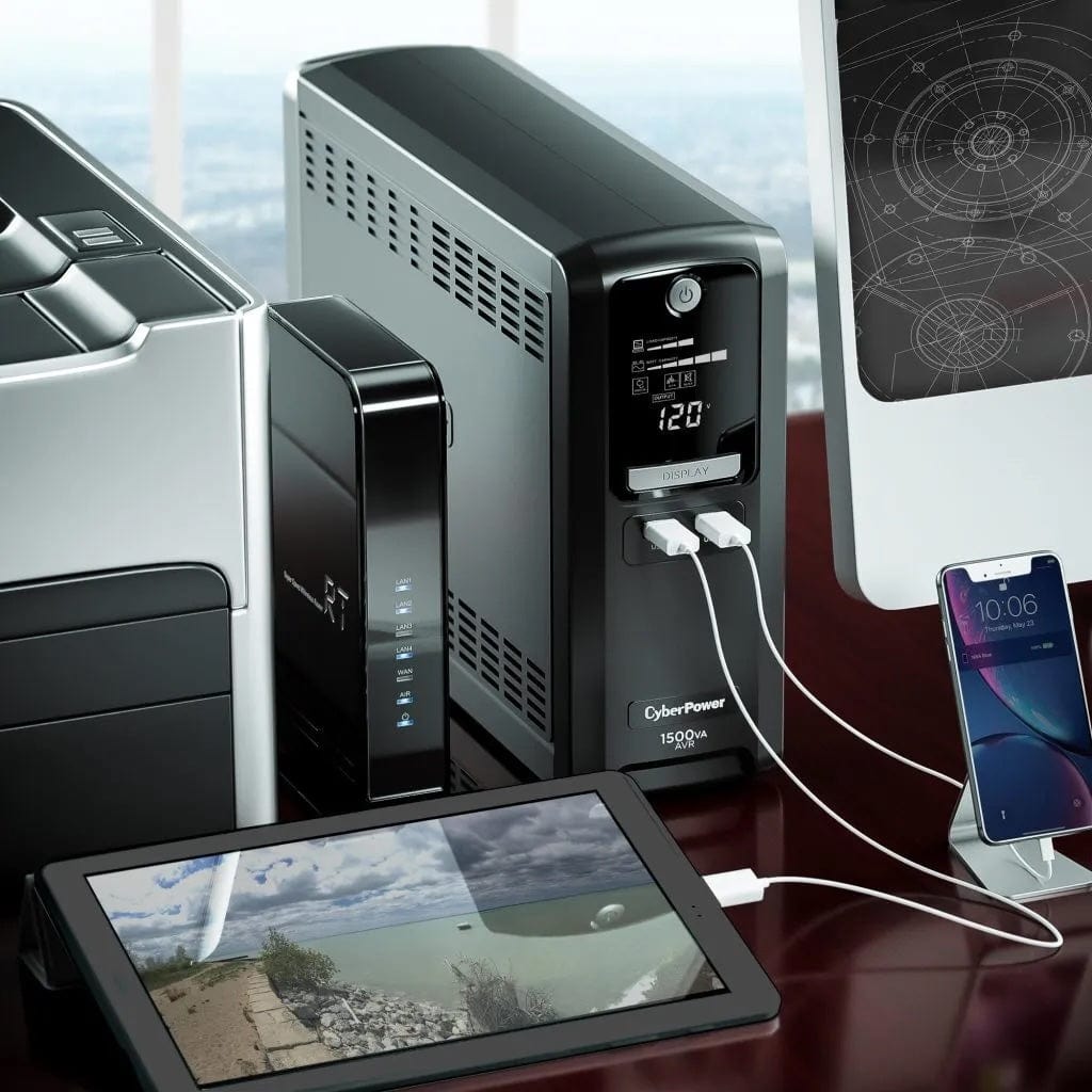 CyberPower LX1500GU 1500VA/900W 10 Outlets UPS Battery Backup - New Battery Certified Refurbished