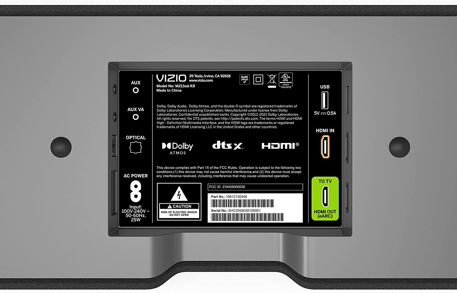 Vizio 2.1 Ch M-Series AiO 36" Soundbar - Certified Refurbished