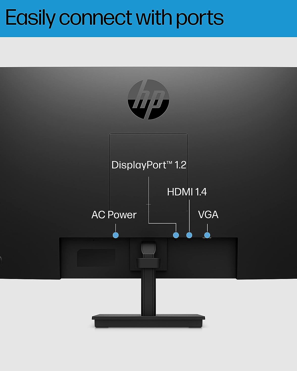 HP M27ha 27" FHD IPS Panel and Built-in Audio Monitor - Refurbished