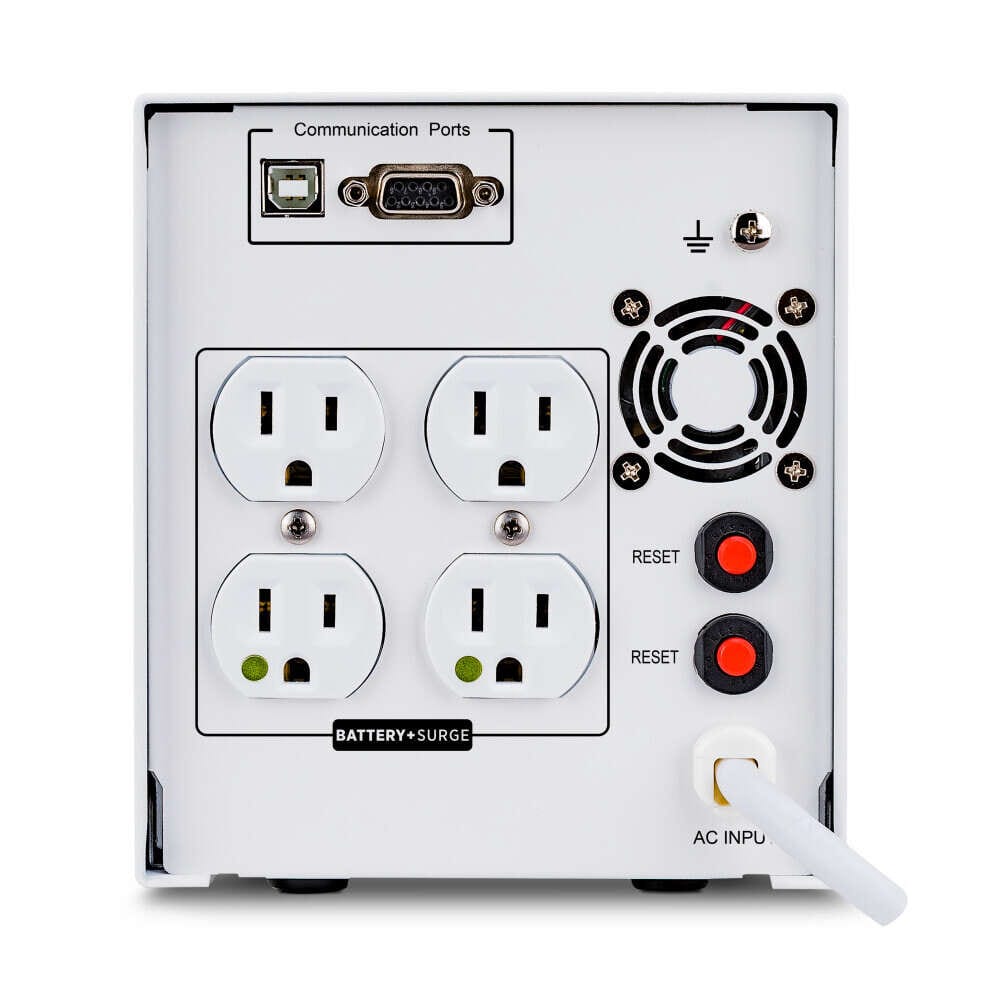 CyberPower M550L Medical-Grade UPS System, 550VA/440W, 4 Outlets, AVR, Tower, White - Certified Refurbished