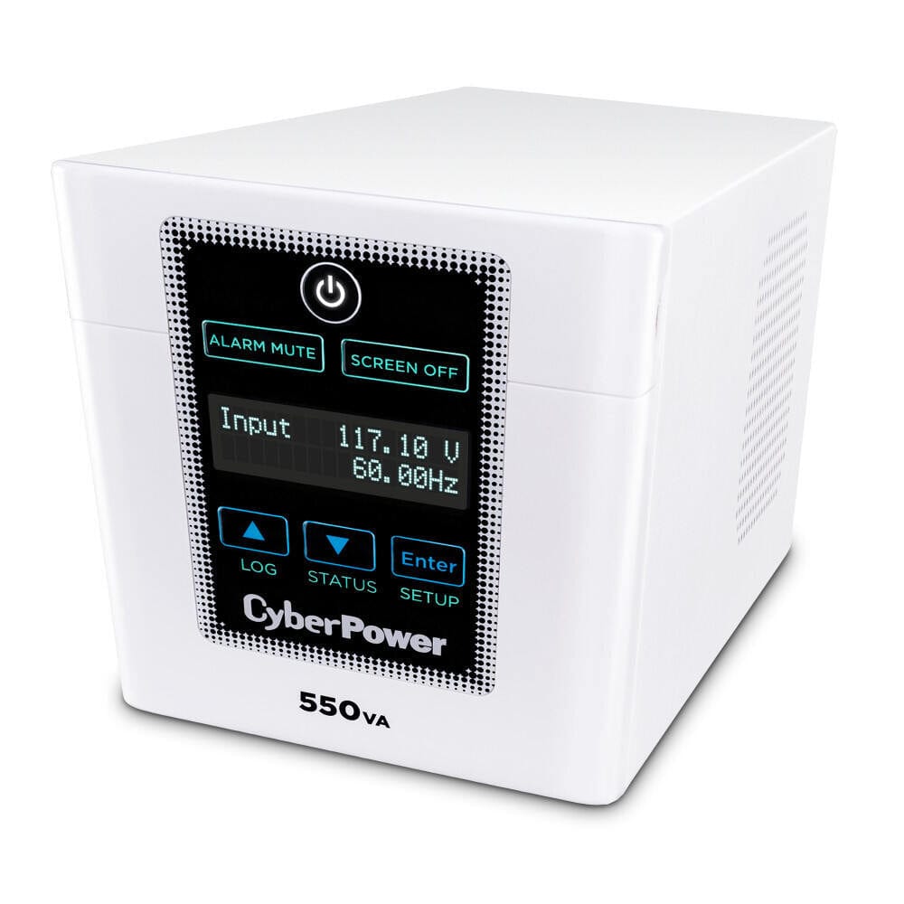 CyberPower M550L Medical-Grade UPS System, 550VA/440W, 4 Outlets, AVR, Tower, White - Certified Refurbished