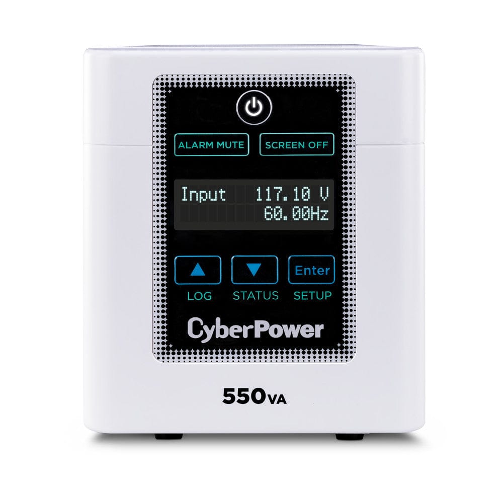 CyberPower M550L Medical-Grade UPS System, 550VA/440W, 4 Outlets, AVR, Tower, White - Certified Refurbished