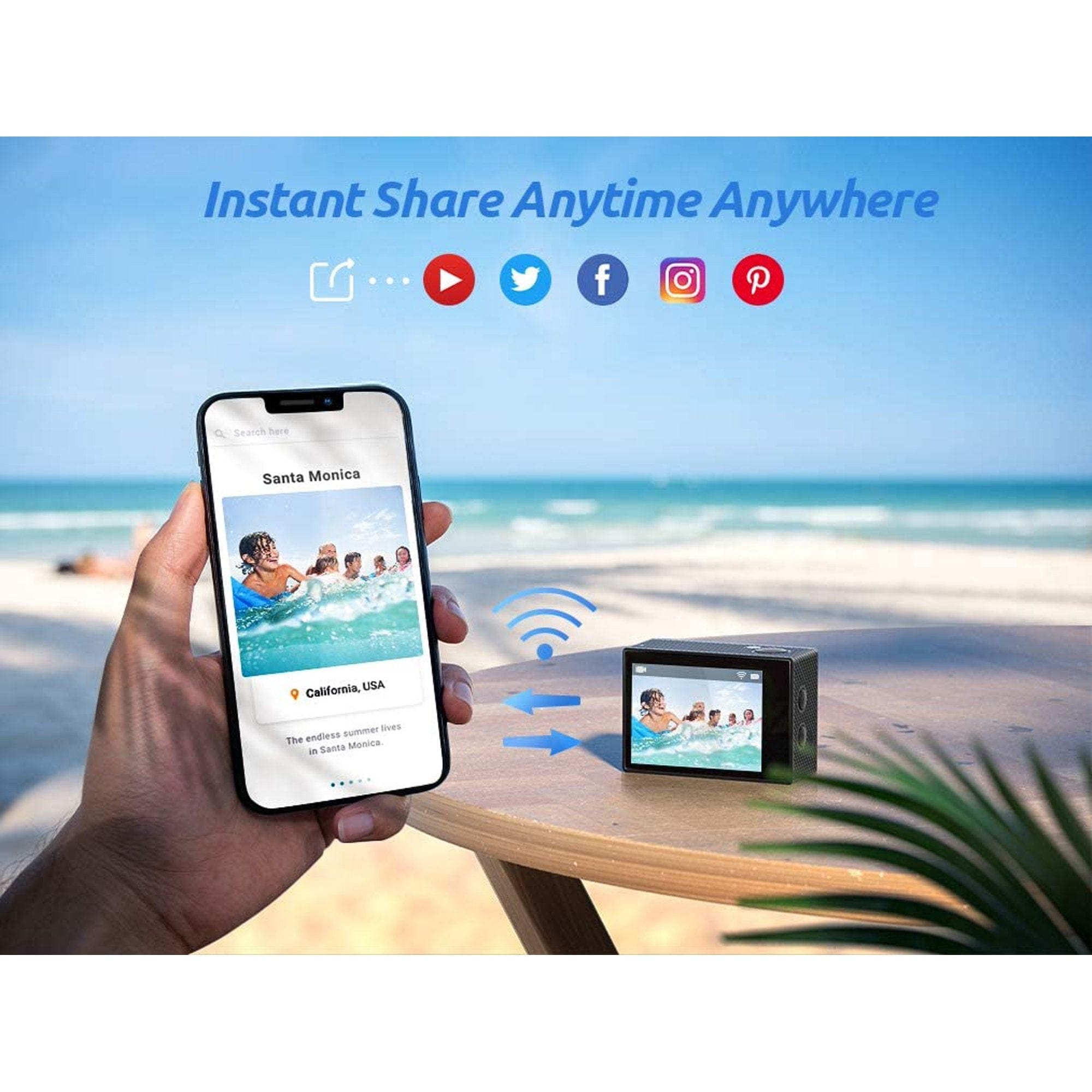 VanTop Moment 4U 4K Action Camera 20MP Waterproof Sports Camera with EIS, External Microphone, Touch Screen, Gopro Compatible Accessories