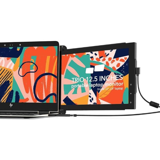 Mobile Pixels Trio Portable Monitor for Laptops, 12.5'' Full HD IPS Screens, USB C/USB A Dual or Triple Displays, Windows/OS/Android/Nintendo Switch (One Monitor Only) - Certified Refurbished