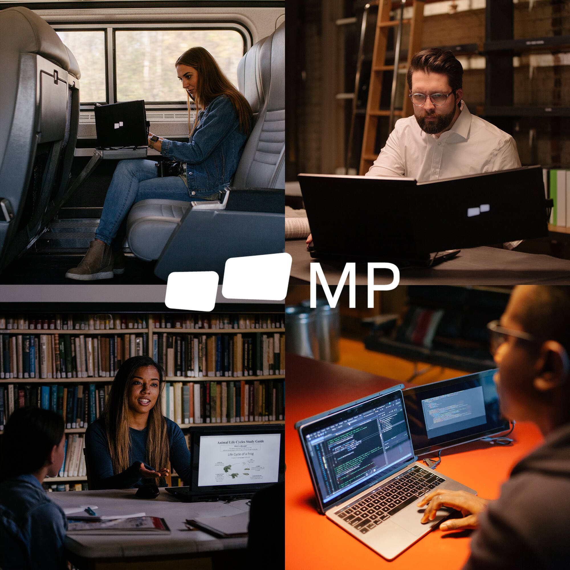 Mobile Pixels Trio Max Portable Monitor, 14.1" Triple Monitor - Certified Refurbished