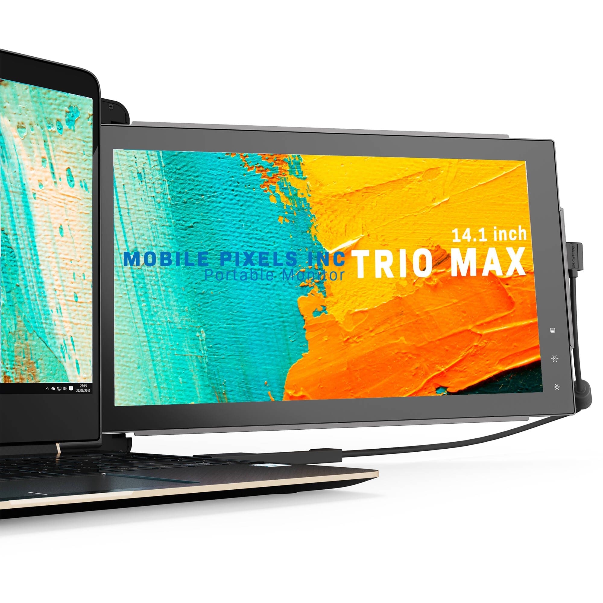 Mobile Pixels Trio Max Portable Monitor, 14.1" Triple Monitor - Certified Refurbished