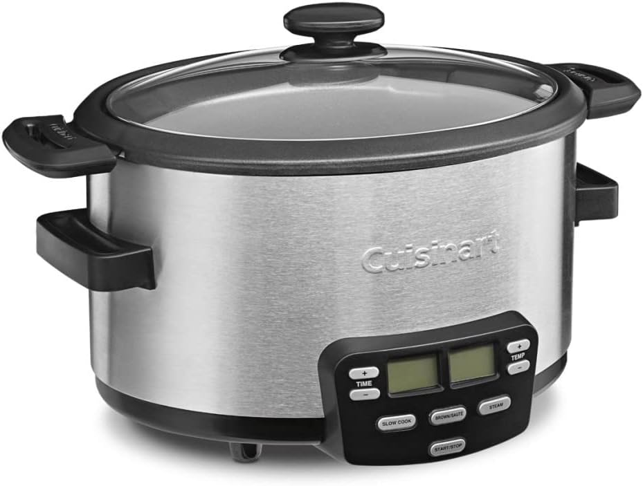 Cuisinart 3-In-1 Cook Central 4-Quart Slow Cook, Saute, Steam Multi-Cooker - Certified Refurbished