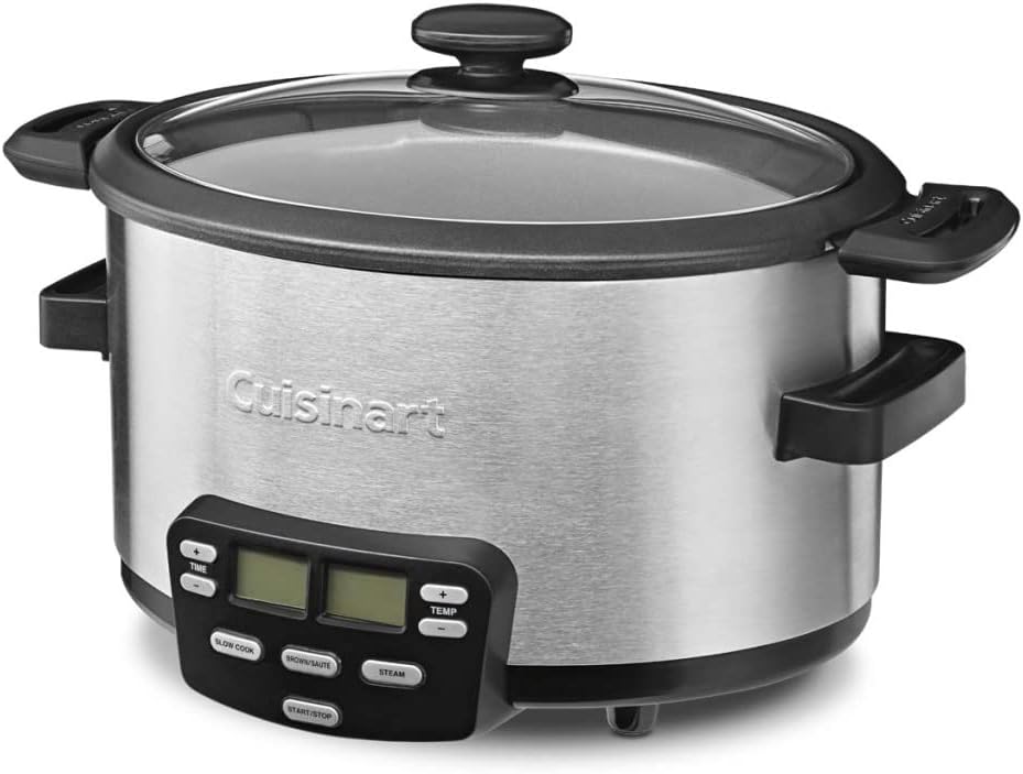 Cuisinart 3-In-1 Cook Central 4-Quart Slow Cook, Saute, Steam Multi-Cooker - Certified Refurbished