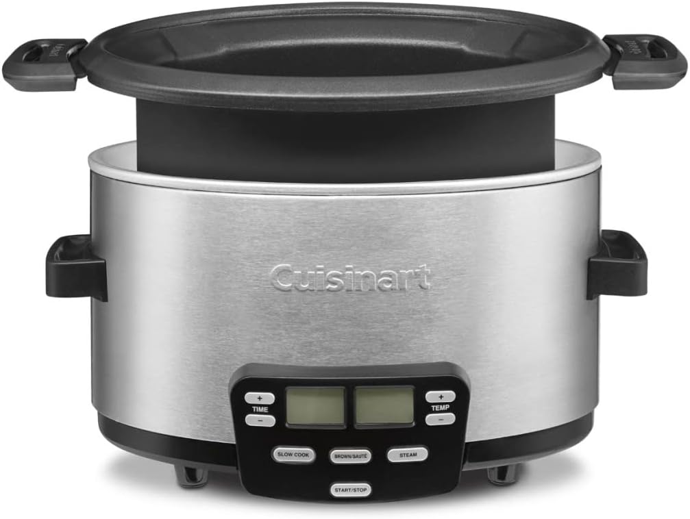 Cuisinart 3-In-1 Cook Central 4-Quart Slow Cook, Saute, Steam Multi-Cooker - Certified Refurbished