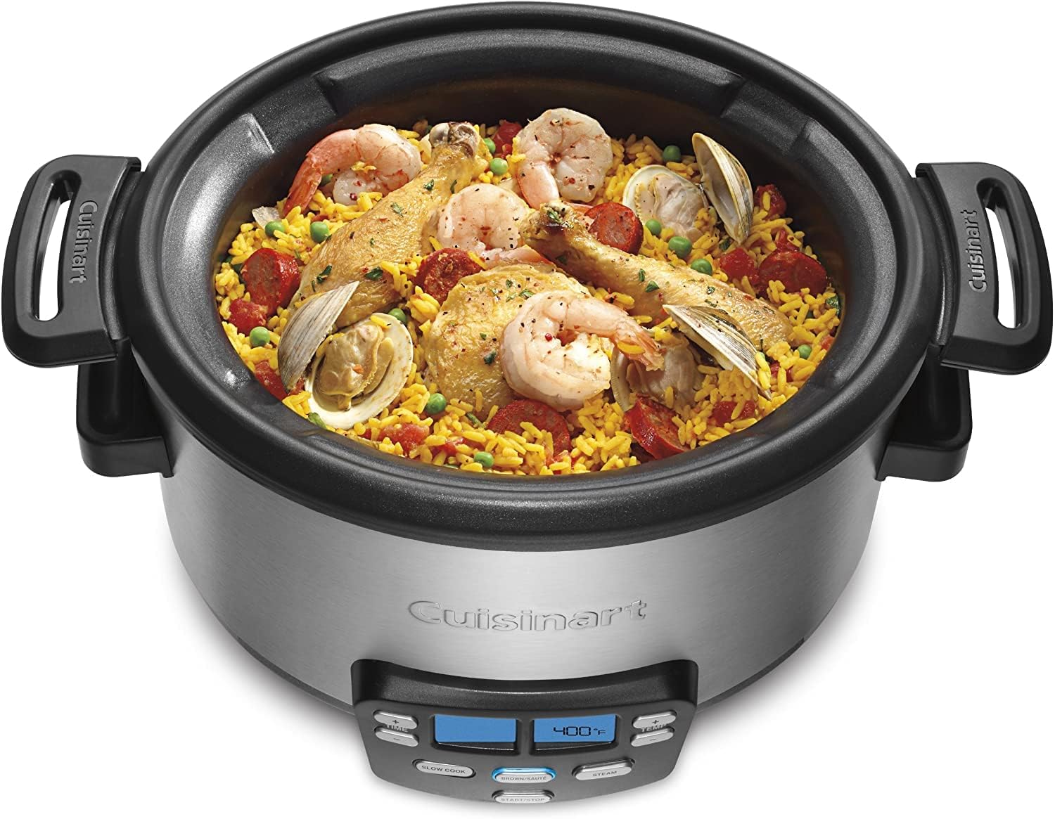 Cuisinart 3-In-1 Cook Central 4-Quart Slow Cook, Saute, Steam Multi-Cooker - Certified Refurbished