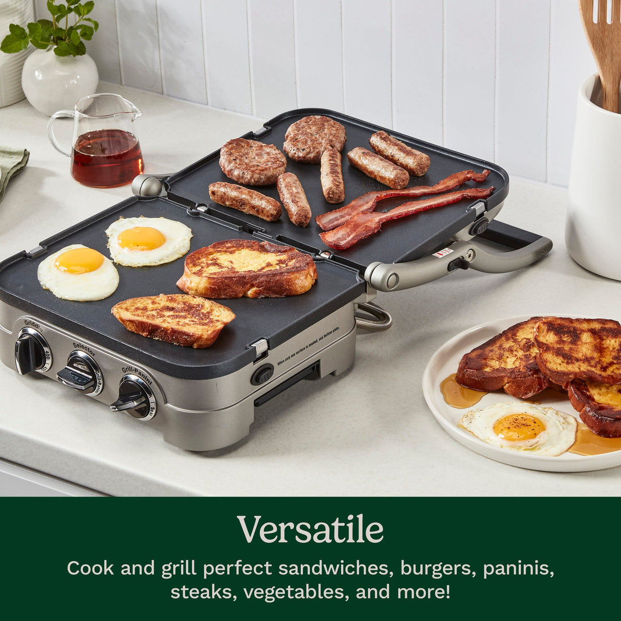 Cuisinart Griddler® Indoor Grill - Griddle and Panini Press, Silver