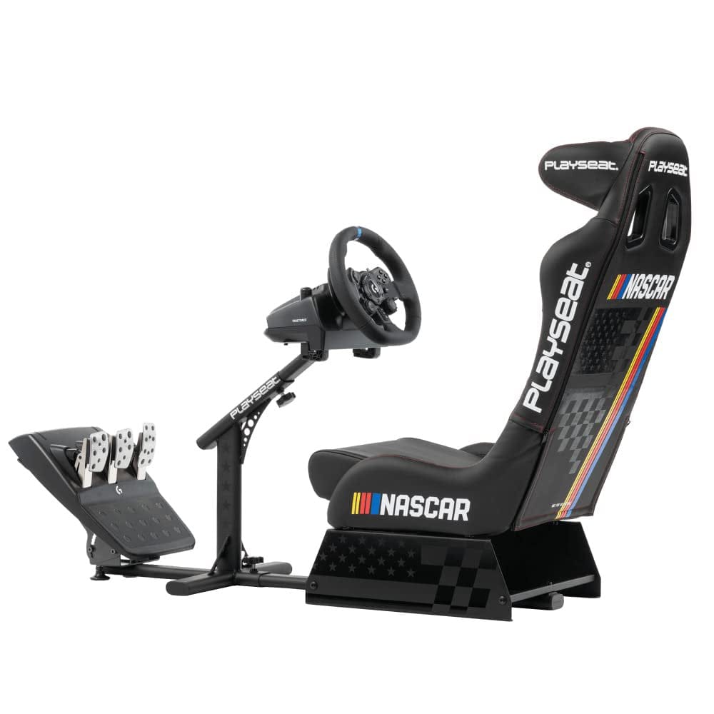 Playseat Evolution Pro Sim Racing Cockpit Supports PC & Console Nascar Edition Black