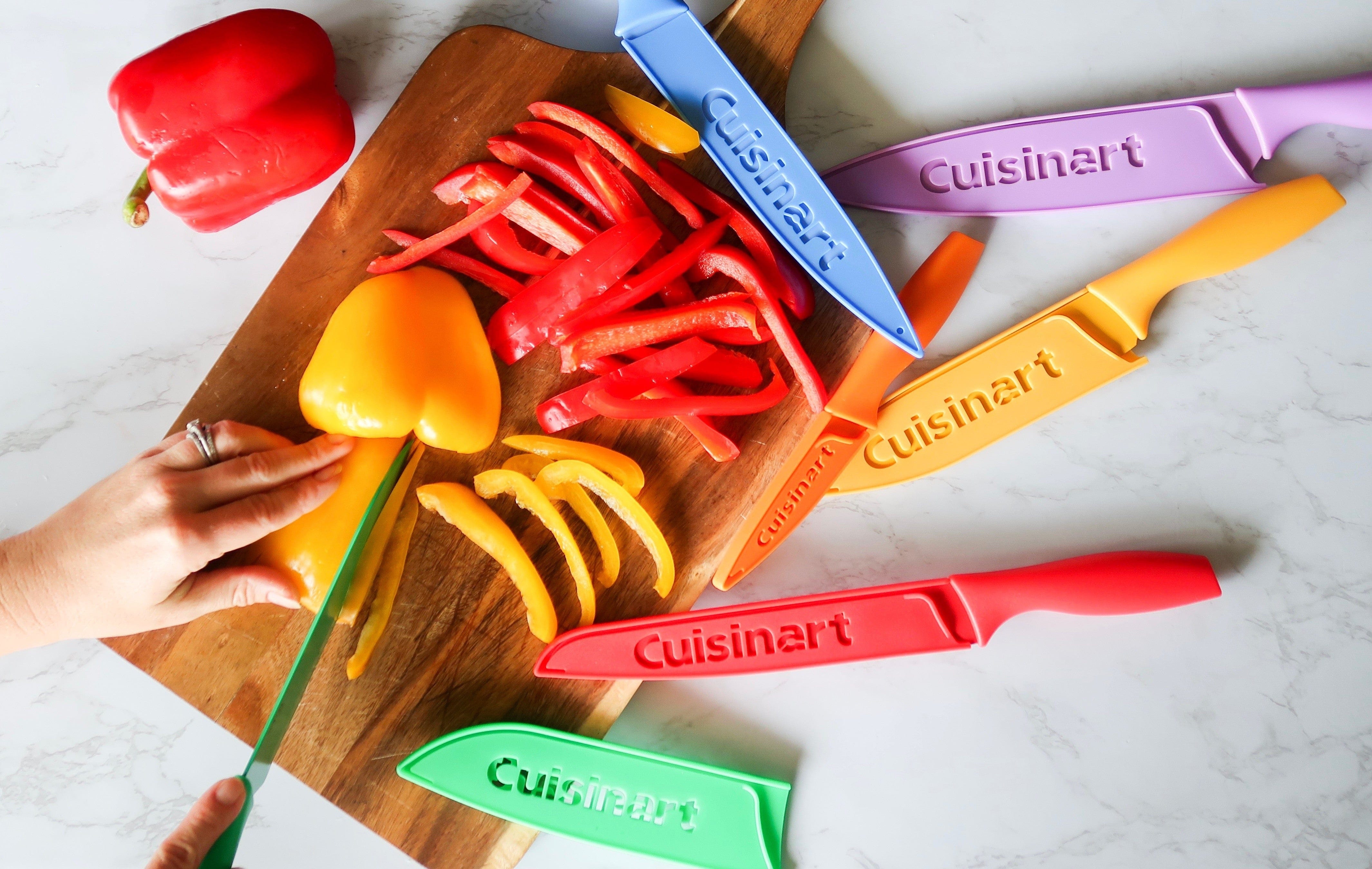 Cuisinart 12 Piece Nonstick Color Knife Set with Blade Guards, Multicolor