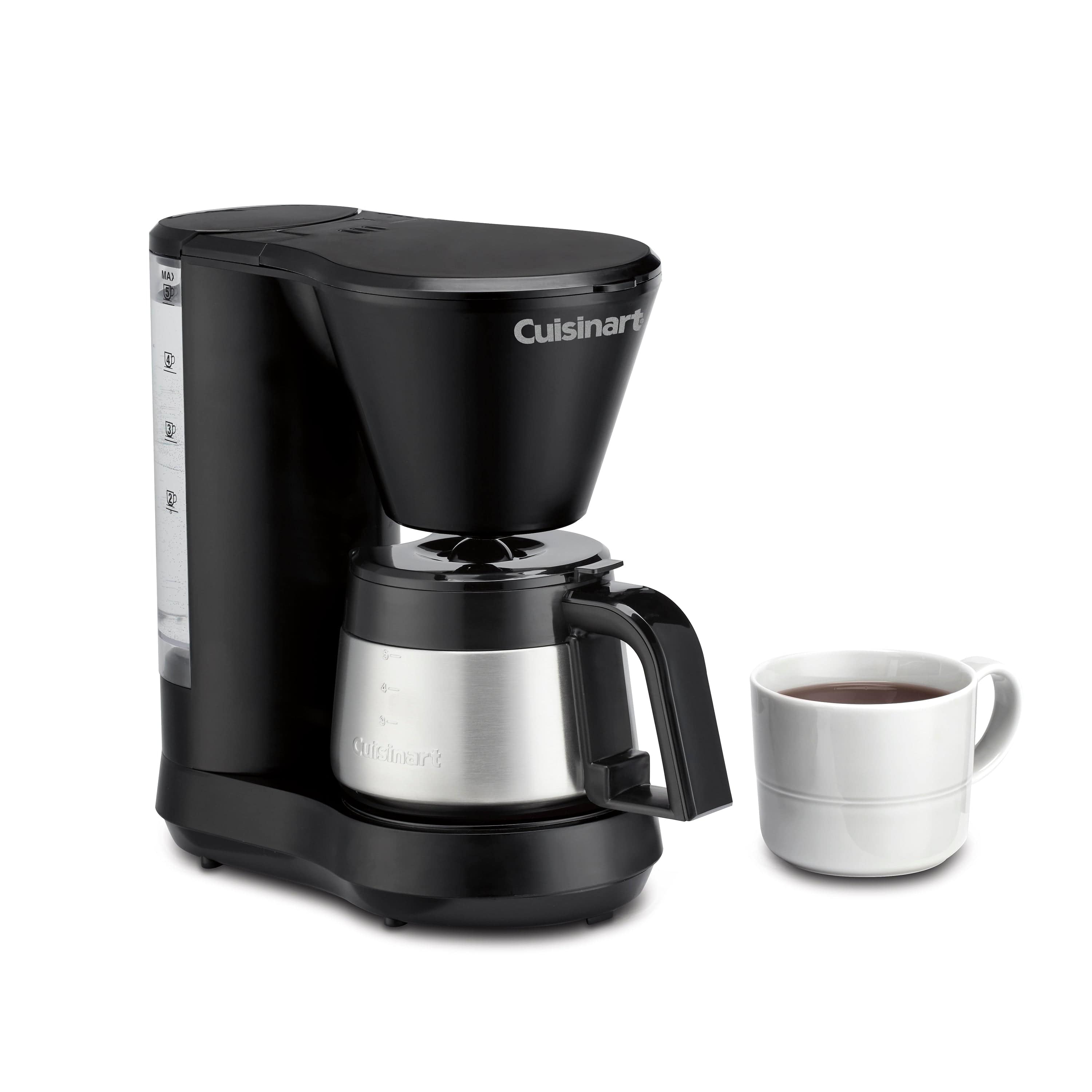 Cuisinart 5-Cup Coffee Maker with Stainless Steel Carafe, Black