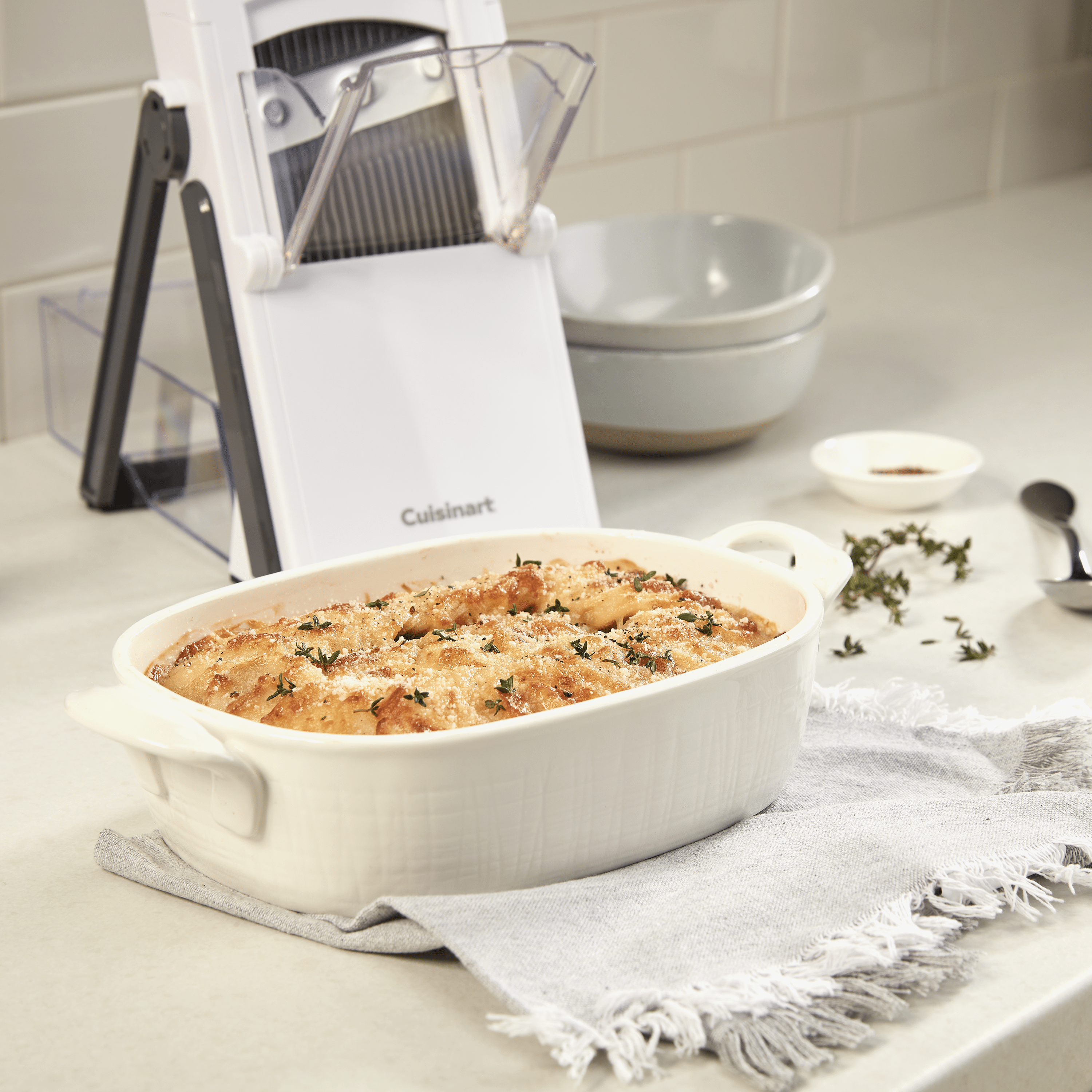 Cuisinart PrecisionSlice™ Upright Mandoline, White & Gray